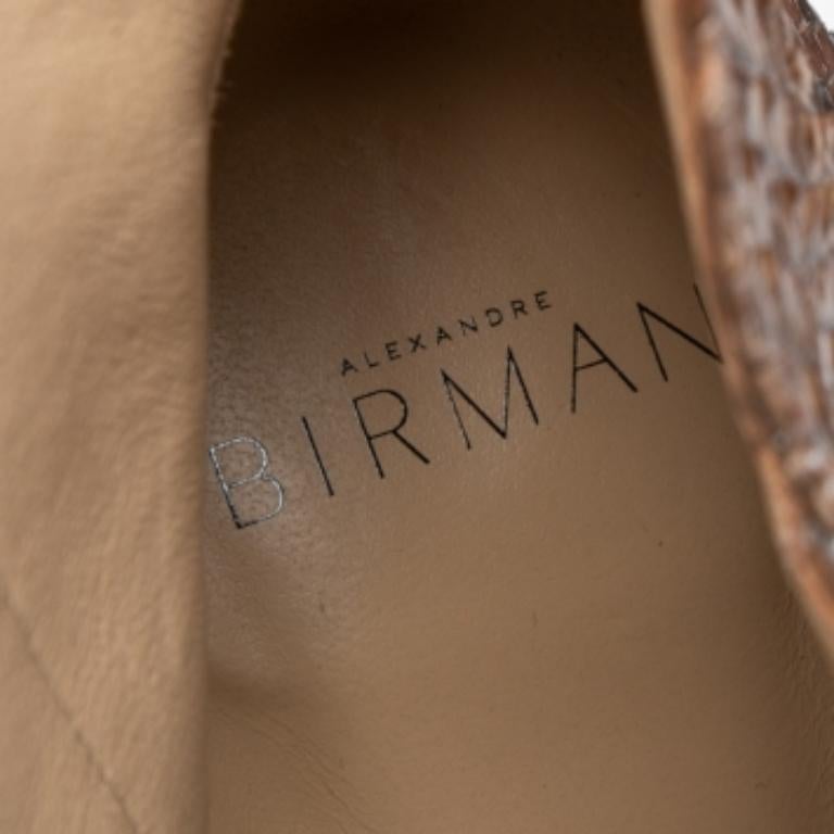 Alexandre Birman Botines de Piel de Pitón Marrón-Blanco Talla 37 2