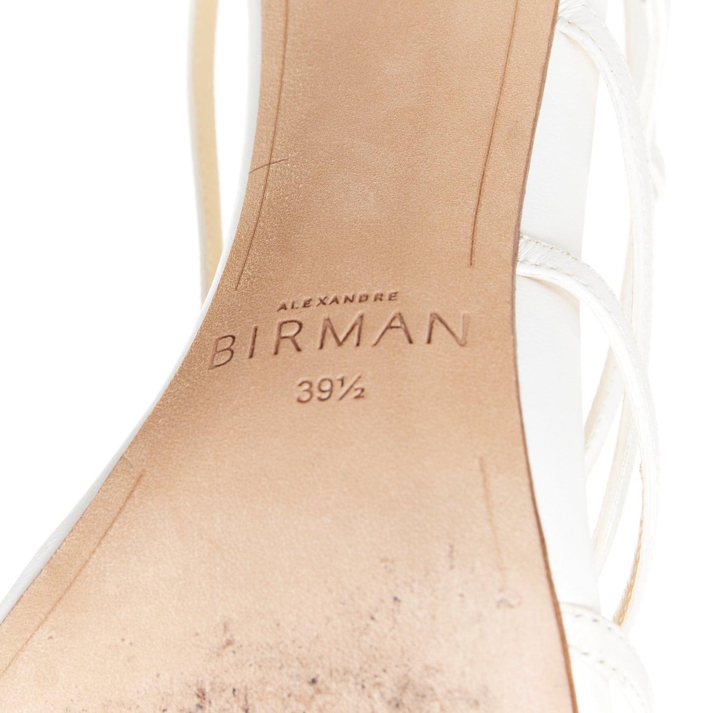 ALEXANDRE BIRMAN sandali in pelle bianca con cinturino e tacco alto EU39.5 in vendita 5