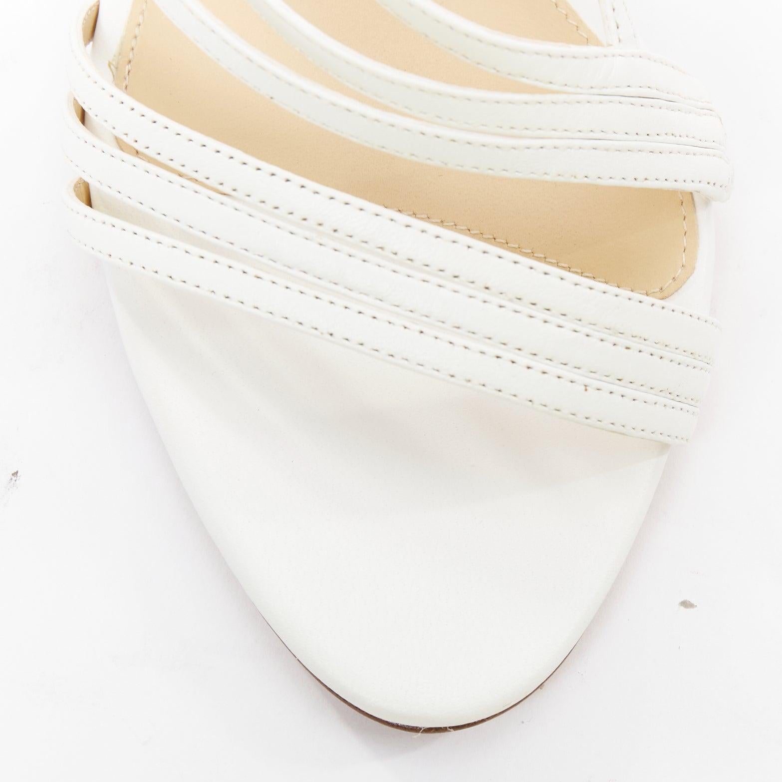 ALEXANDRE BIRMAN sandali in pelle bianca con cinturino e tacco alto EU39.5 in vendita 1