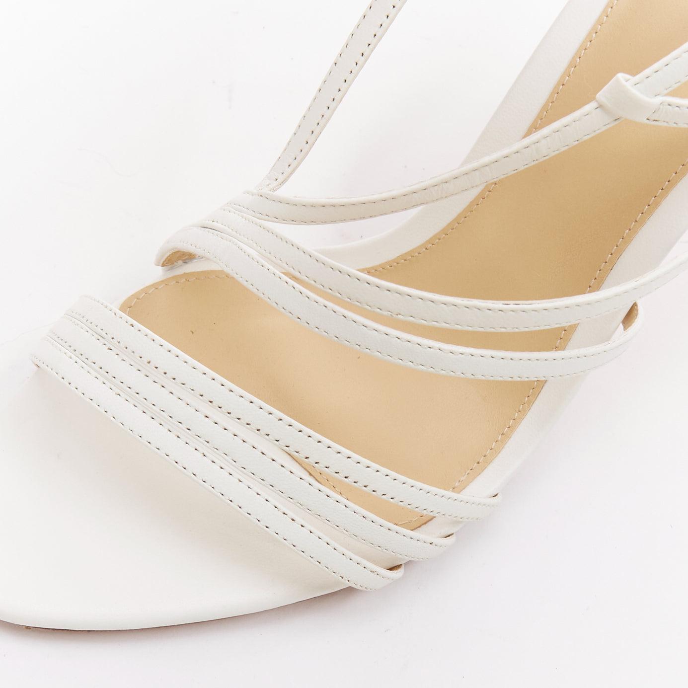 ALEXANDRE BIRMAN sandali in pelle bianca con cinturino e tacco alto EU39.5 in vendita 2