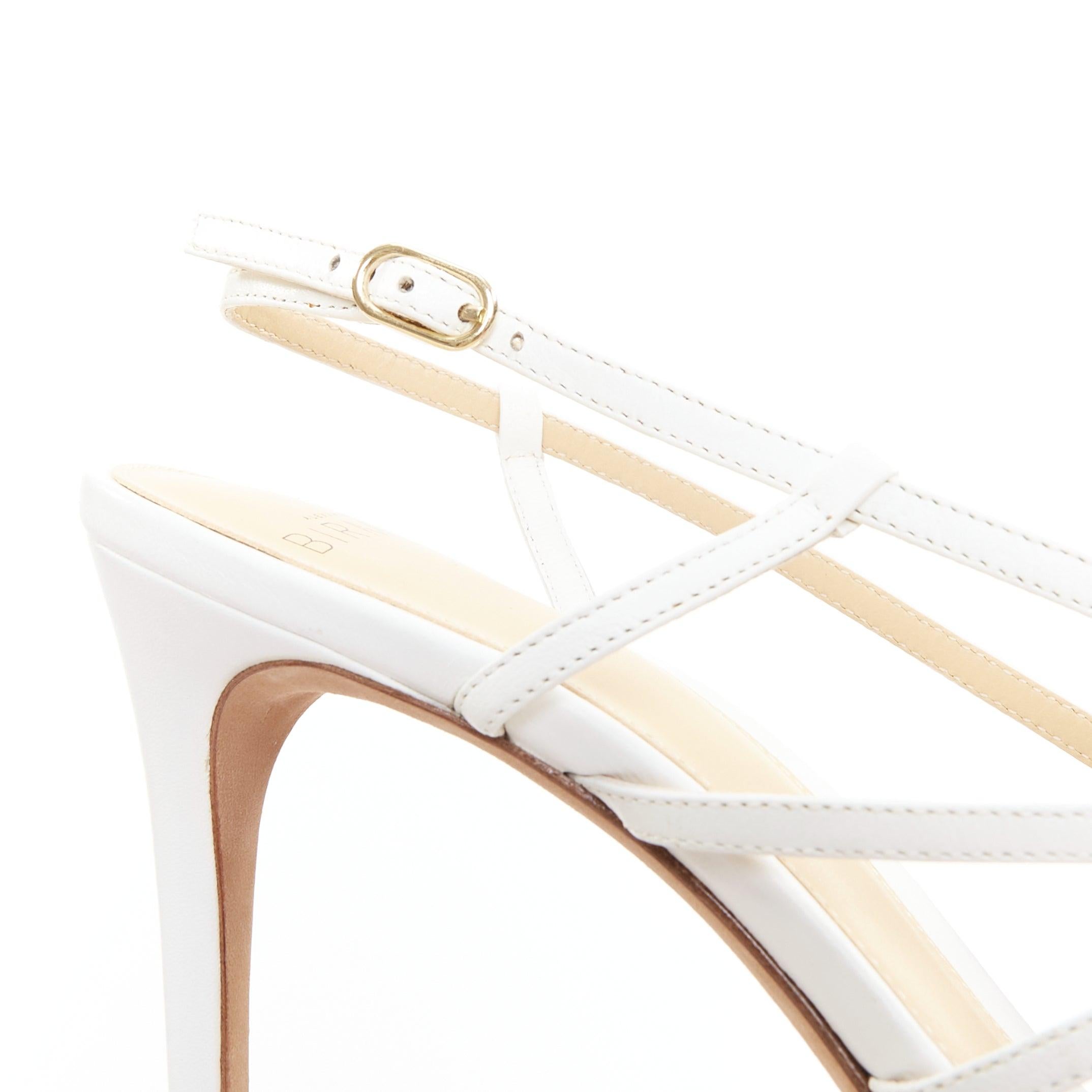 ALEXANDRE BIRMAN sandali in pelle bianca con cinturino e tacco alto EU39.5 in vendita 3