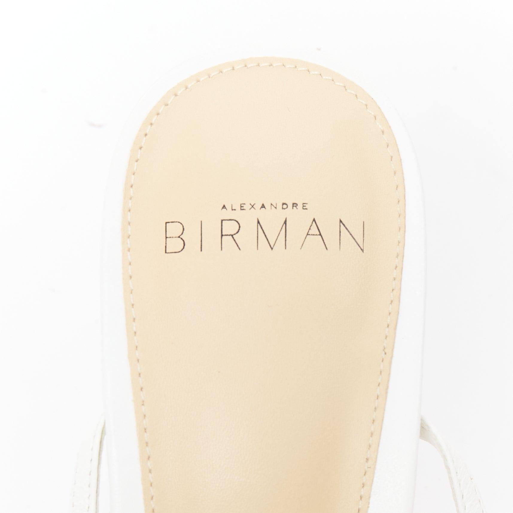 ALEXANDRE BIRMAN sandali in pelle bianca con cinturino e tacco alto EU39.5 in vendita 4