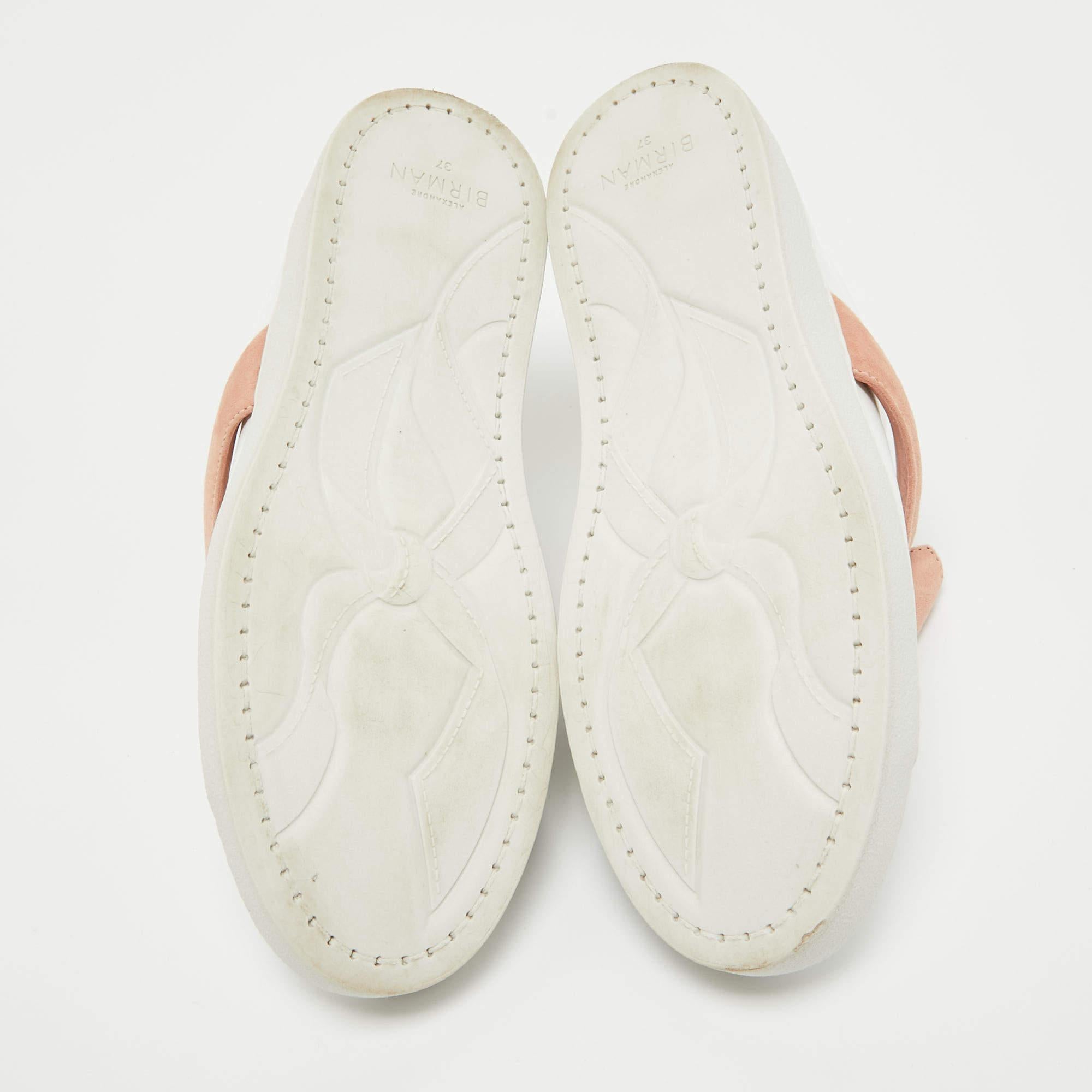 Alexandre Birman White Leather Low Top Sneakers 37 For Sale 2