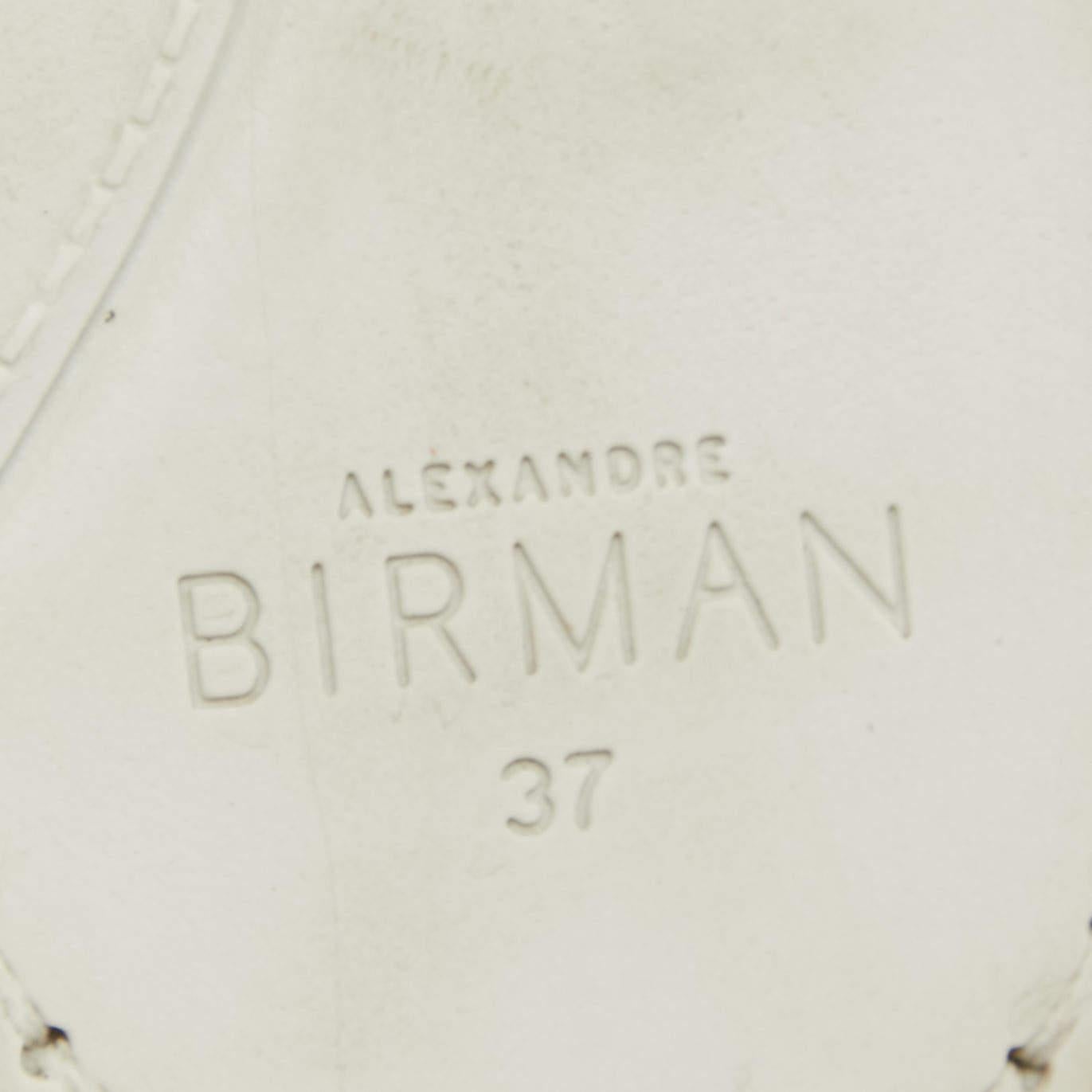 Alexandre Birman White Leather Low Top Sneakers 37 For Sale 3