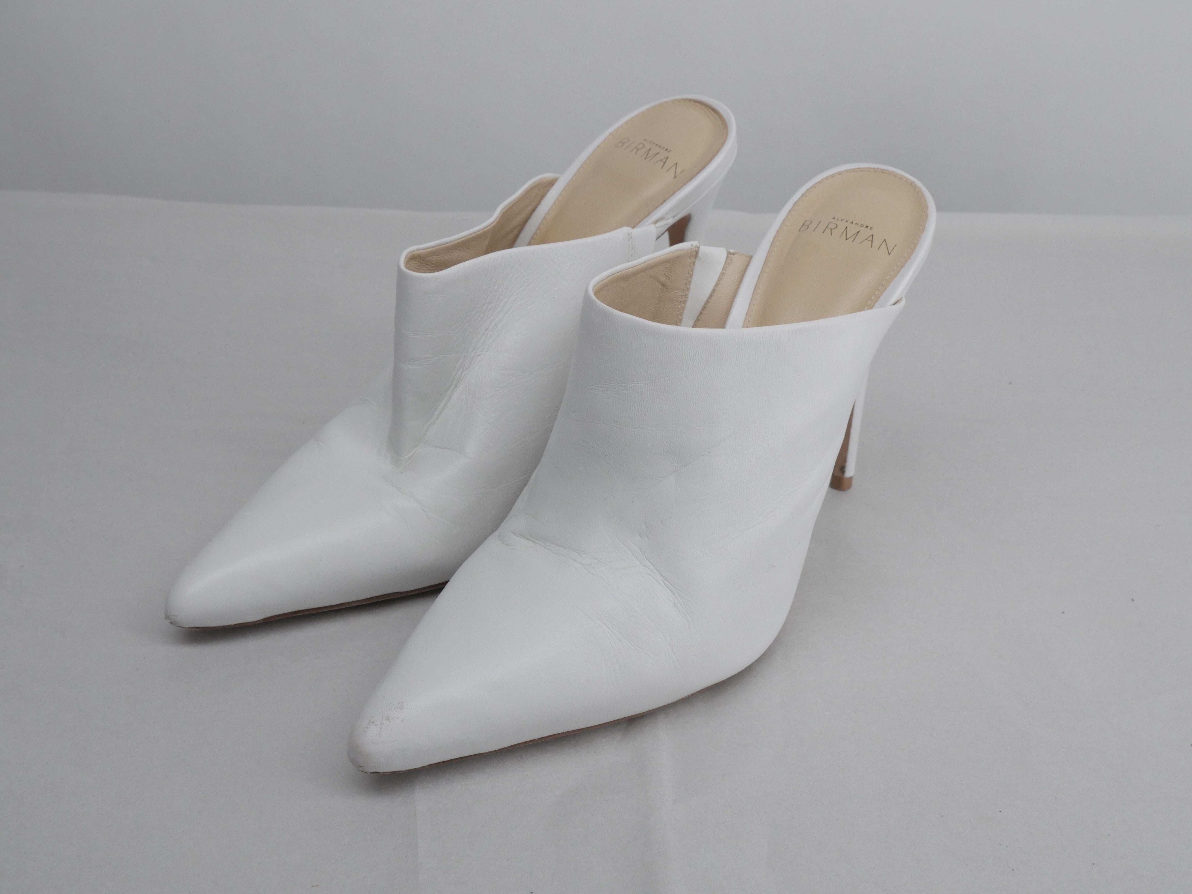 Alexandre Birman White Leather Size 39.5 Pumps 4