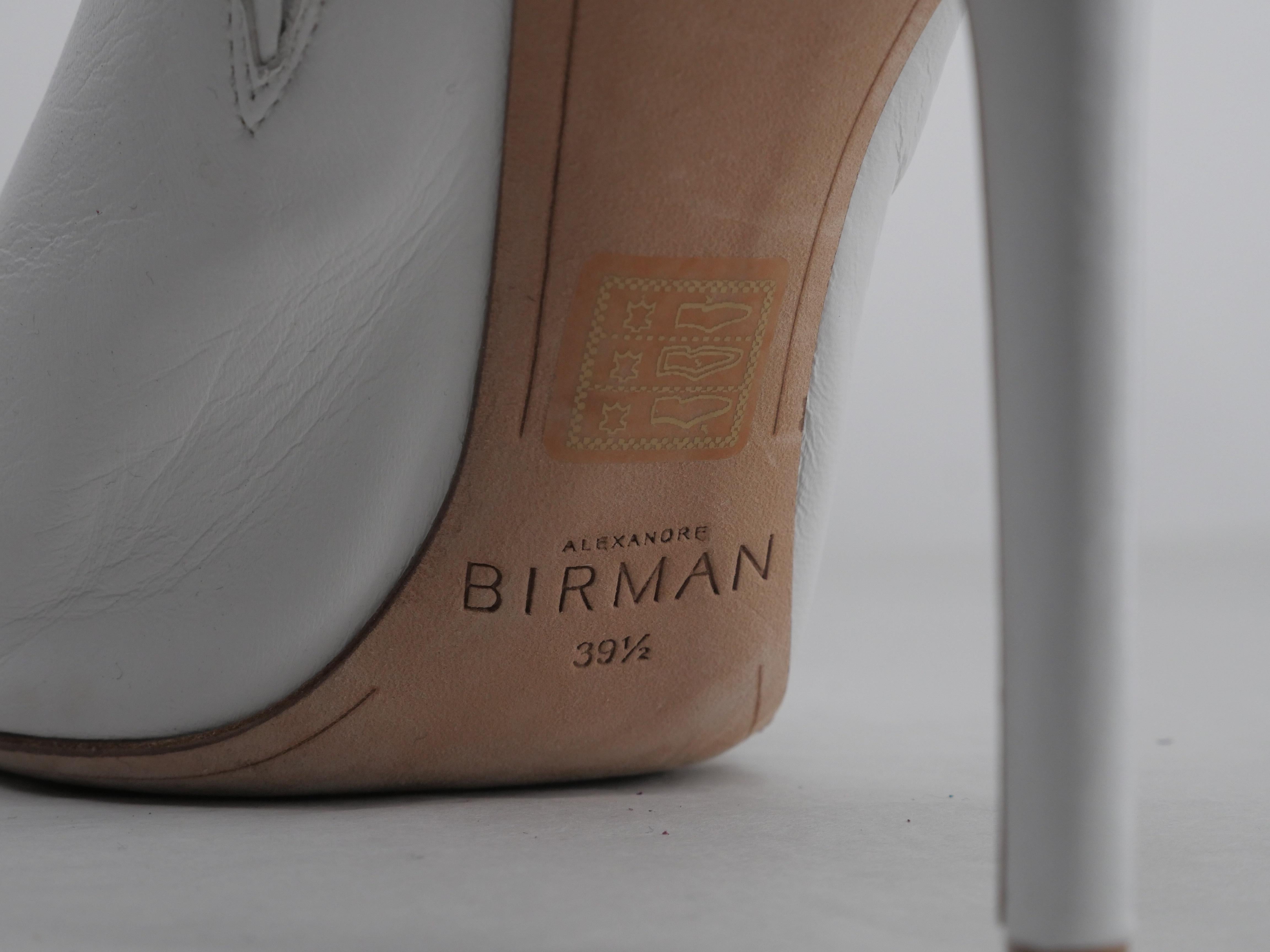 Alexandre Birman White Leather Size 39.5 Pumps 2