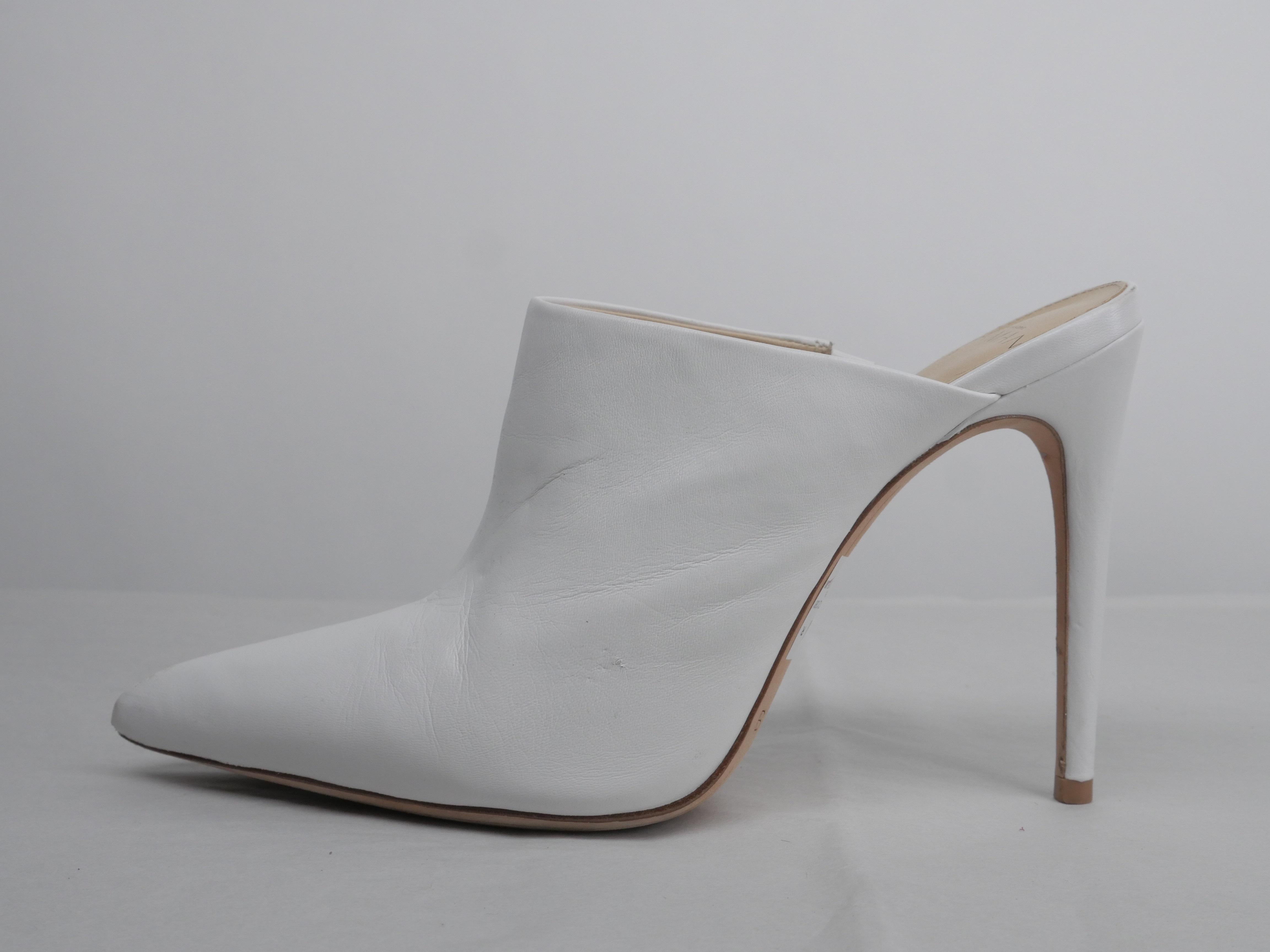 Alexandre Birman White Leather Size 39.5 Pumps 3