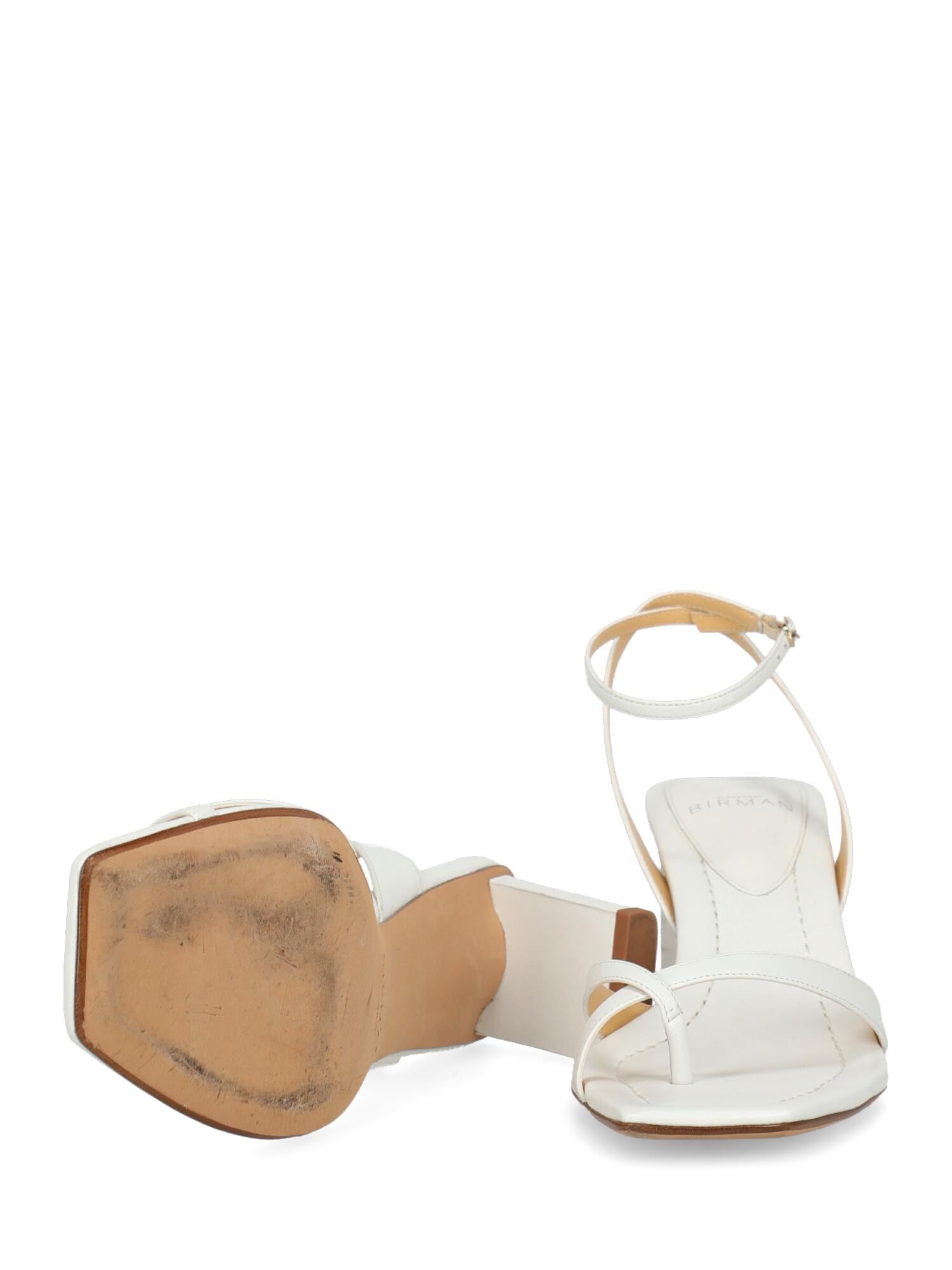 Alexandre Birman Woman Sandals White Leather IT 38.5 For Sale 1
