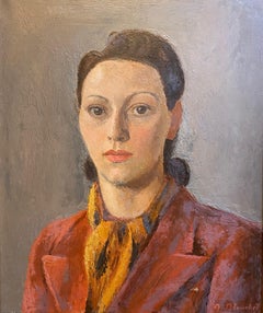 Portrait of Ms Vauthier by Alexandre Blanchet - Oil on canvas 45x54 cm