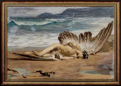 Antique The Death Of Icarus, 19th Century - Alexandre CABANEL (1823-1889)