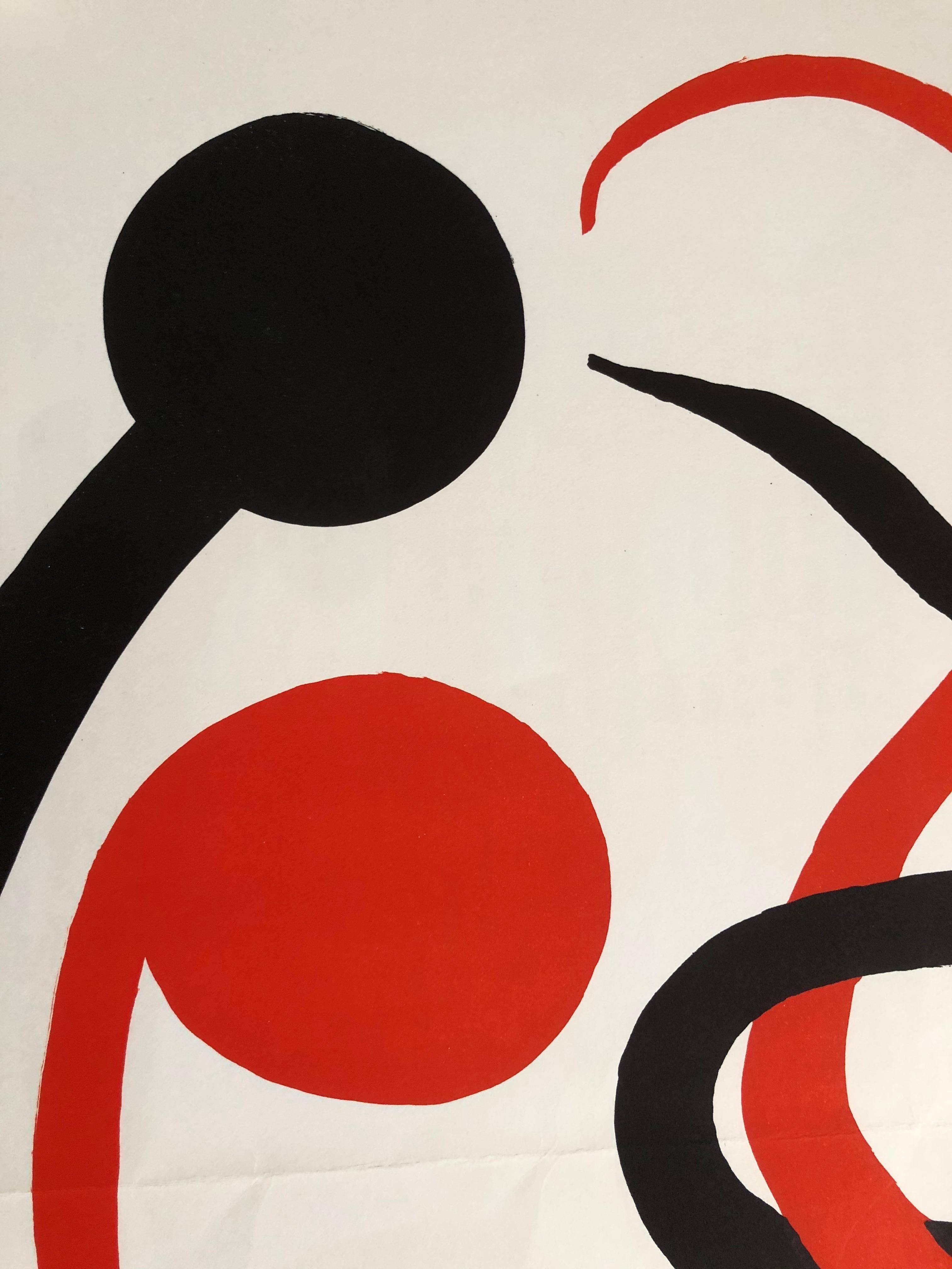 Late 20th Century Alexandre Calder, Deux Serpents, Lithograph, 1973