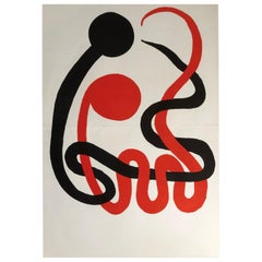 Alexandre Calder, Deux Serpents, Lithograph, 1973