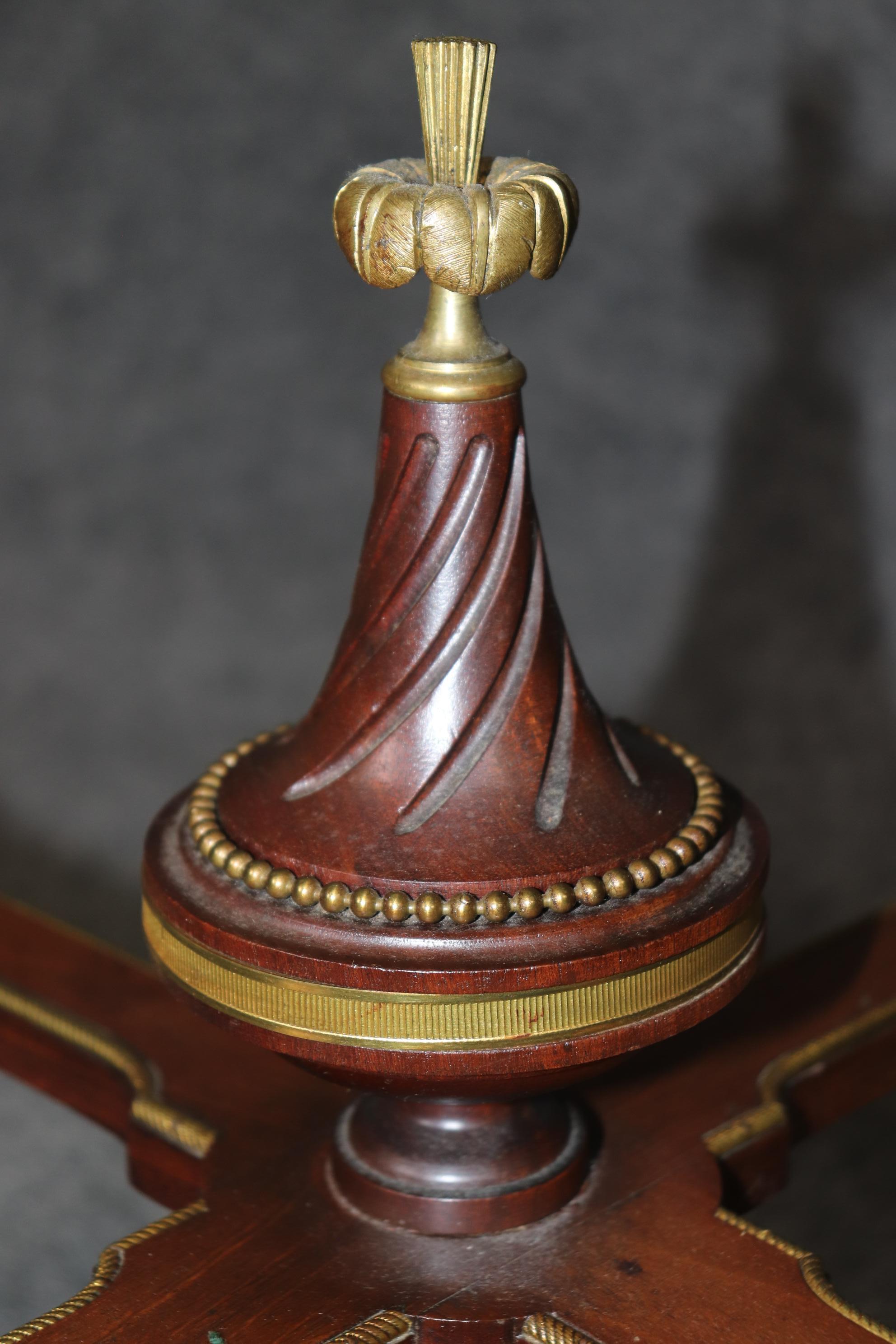 Alexandre Chevrie Signed Breche D' Alep Marble Bronze Louis XVI Gueridon Table 8