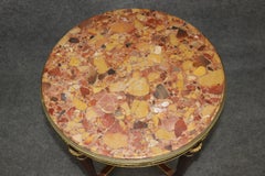 Alexandre Chevrie Signiert Breche D' Alep Marmor Bronze Louis XVI Gueridon Tisch