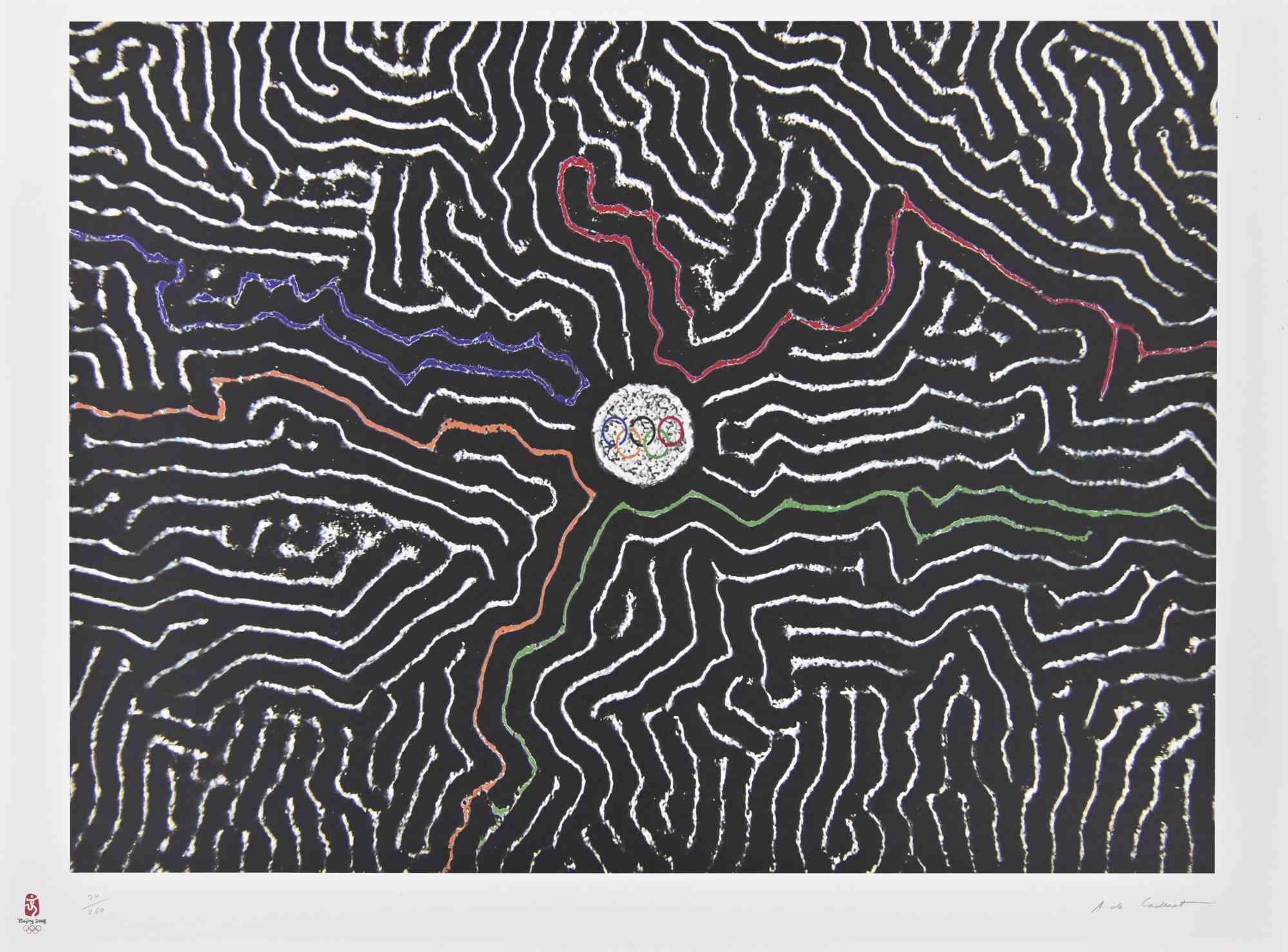 Epicentre - Olympic Games Beijing 2008 is a lithograph realized by Alexander de Cadenet in 2008, in occasion of the Olympic Games in Beijing.

Limited edition of 260.

Hand signed and numbered in pencil.

Excellent condition.


