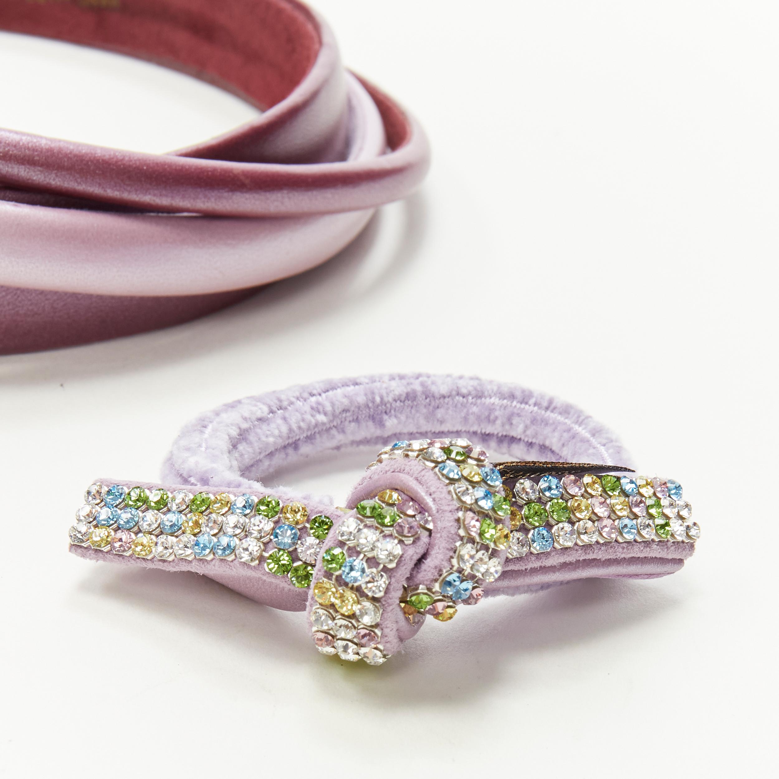 Gray ALEXANDRE DE PARIS Alexander Zouari LOT OF 5 purple crystal headband hair tie For Sale