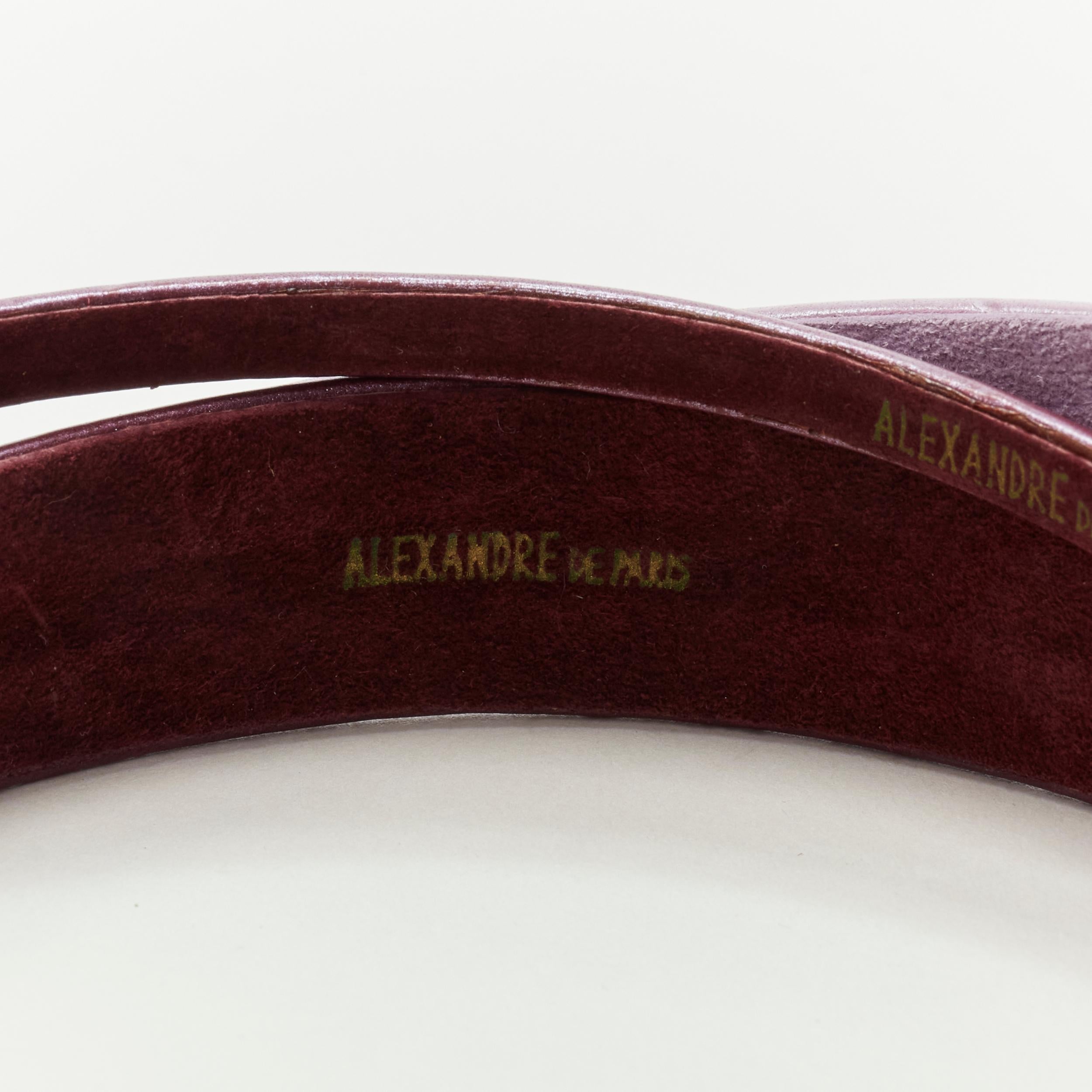 ALEXANDRE DE PARIS Alexander Zouari LOT OF 5 purple crystal headband hair tie In Excellent Condition For Sale In Hong Kong, NT