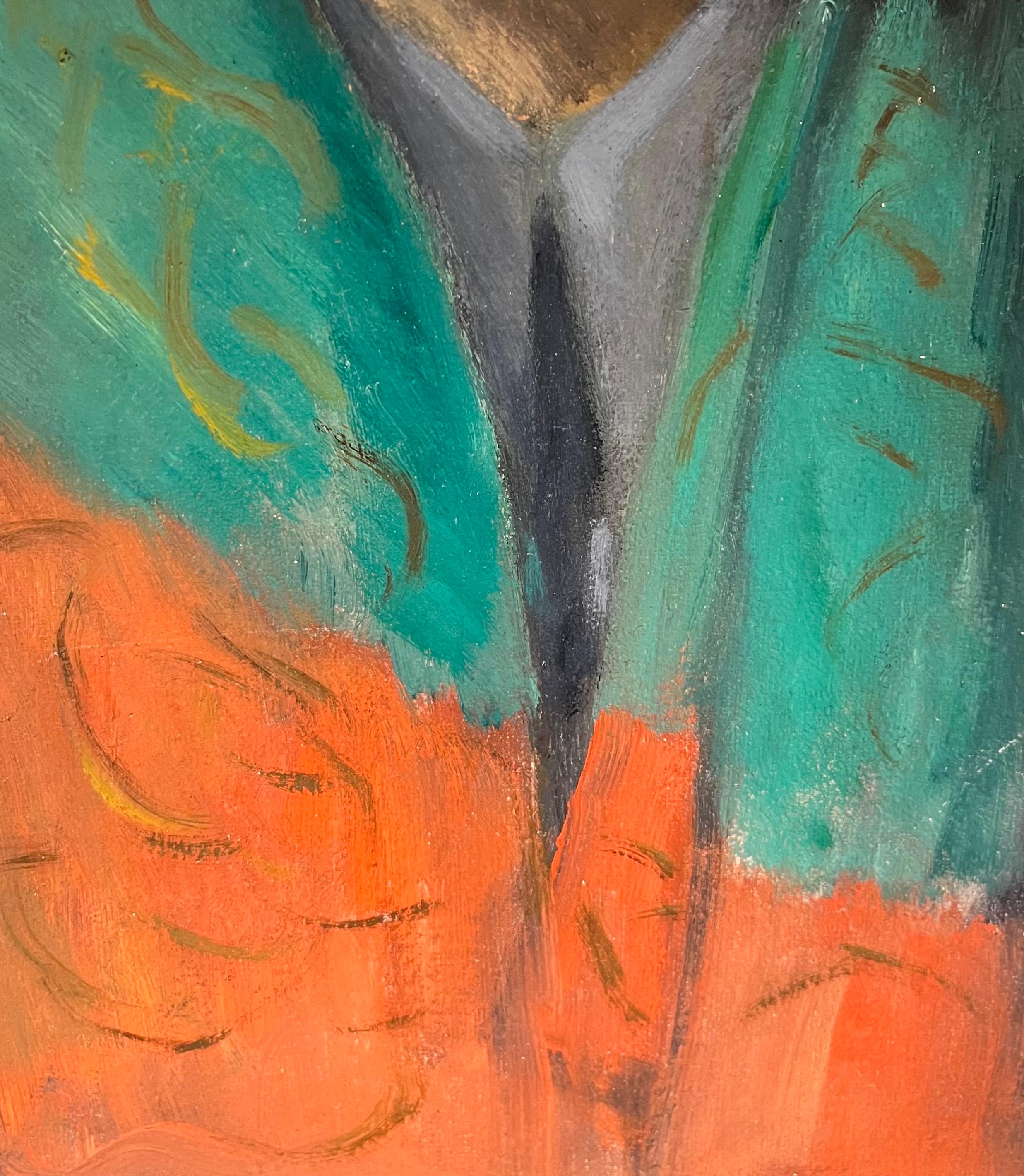 Ritratto di signora di Alexandre de Spengler - Olio su tela 46x38 cm in vendita 1