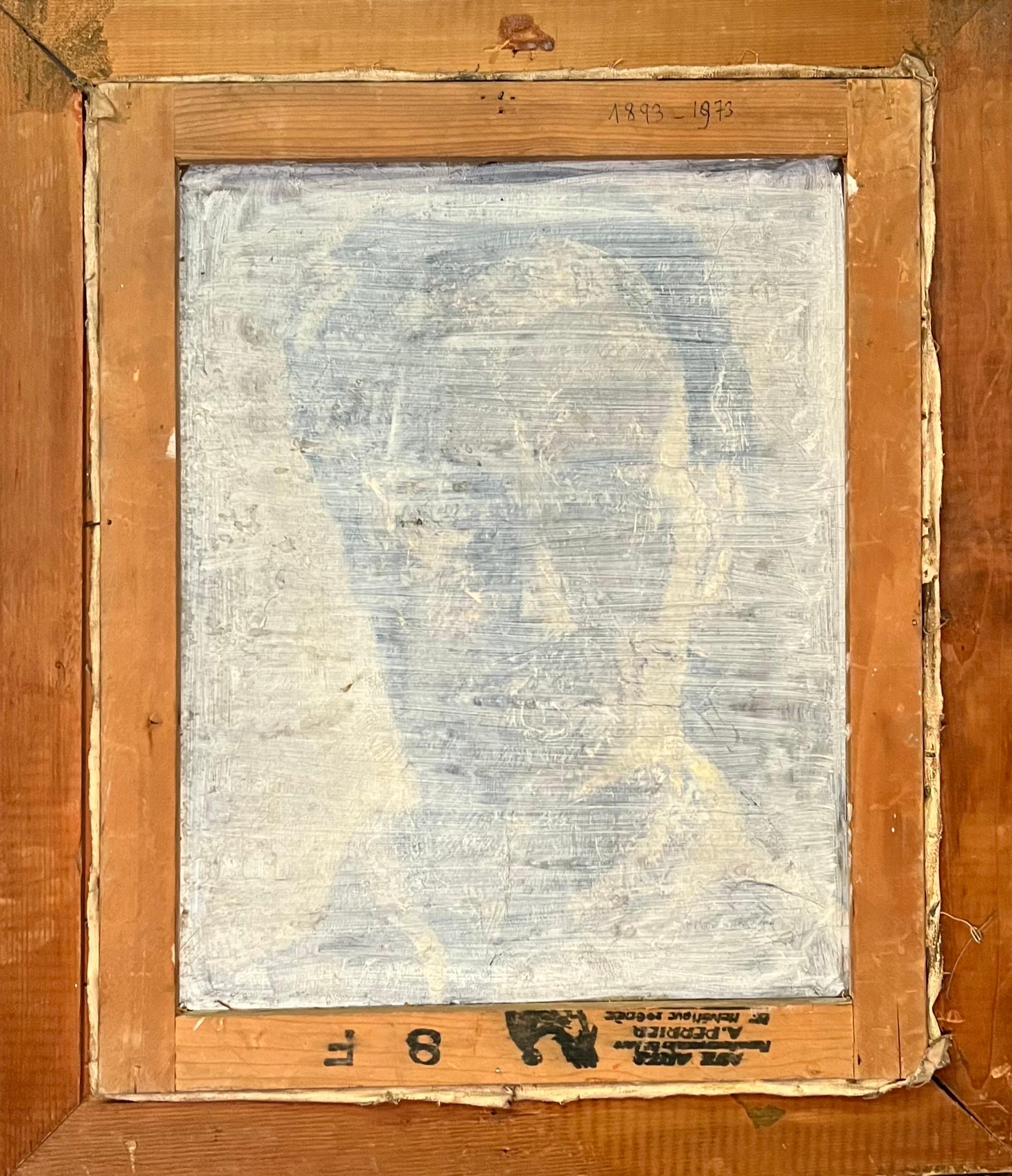 Ritratto di signora di Alexandre de Spengler - Olio su tela 46x38 cm in vendita 4