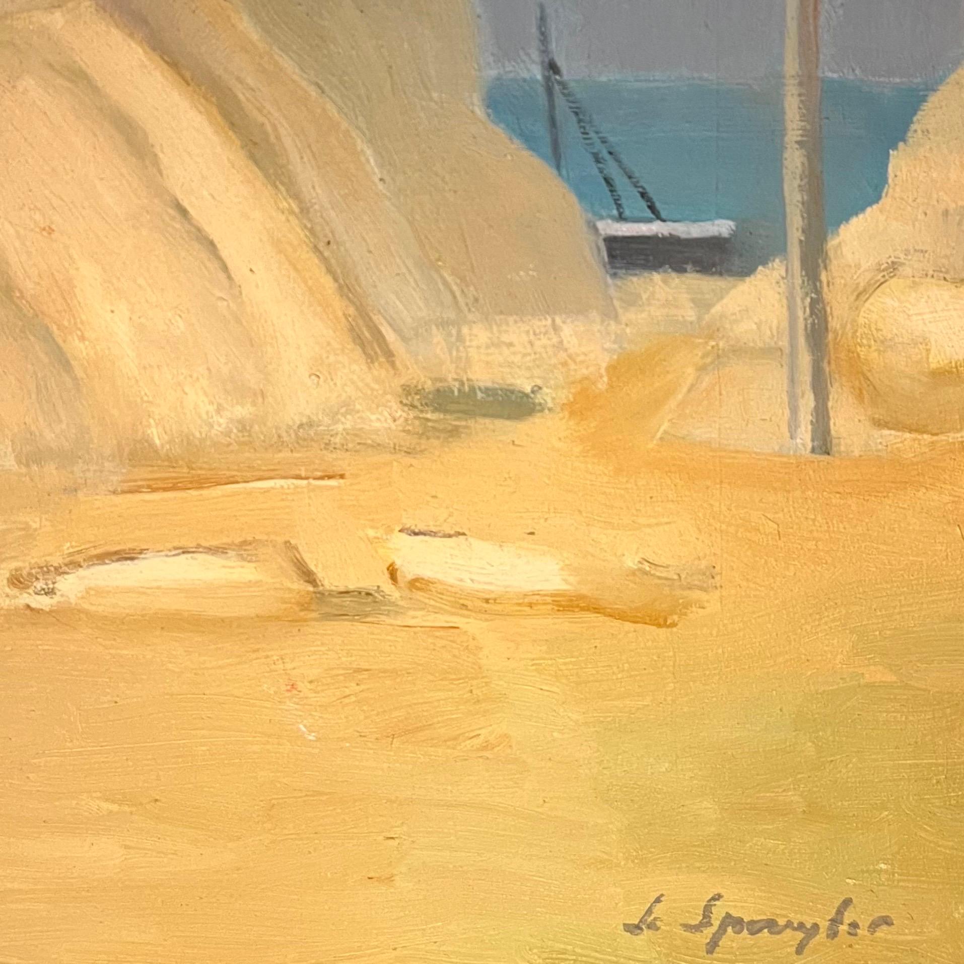 Villajoyosa, Spanien #2 von Alexandre de Spengler – Öl auf Leinwand 46x55 cm – Painting von Alexandre De Spengler