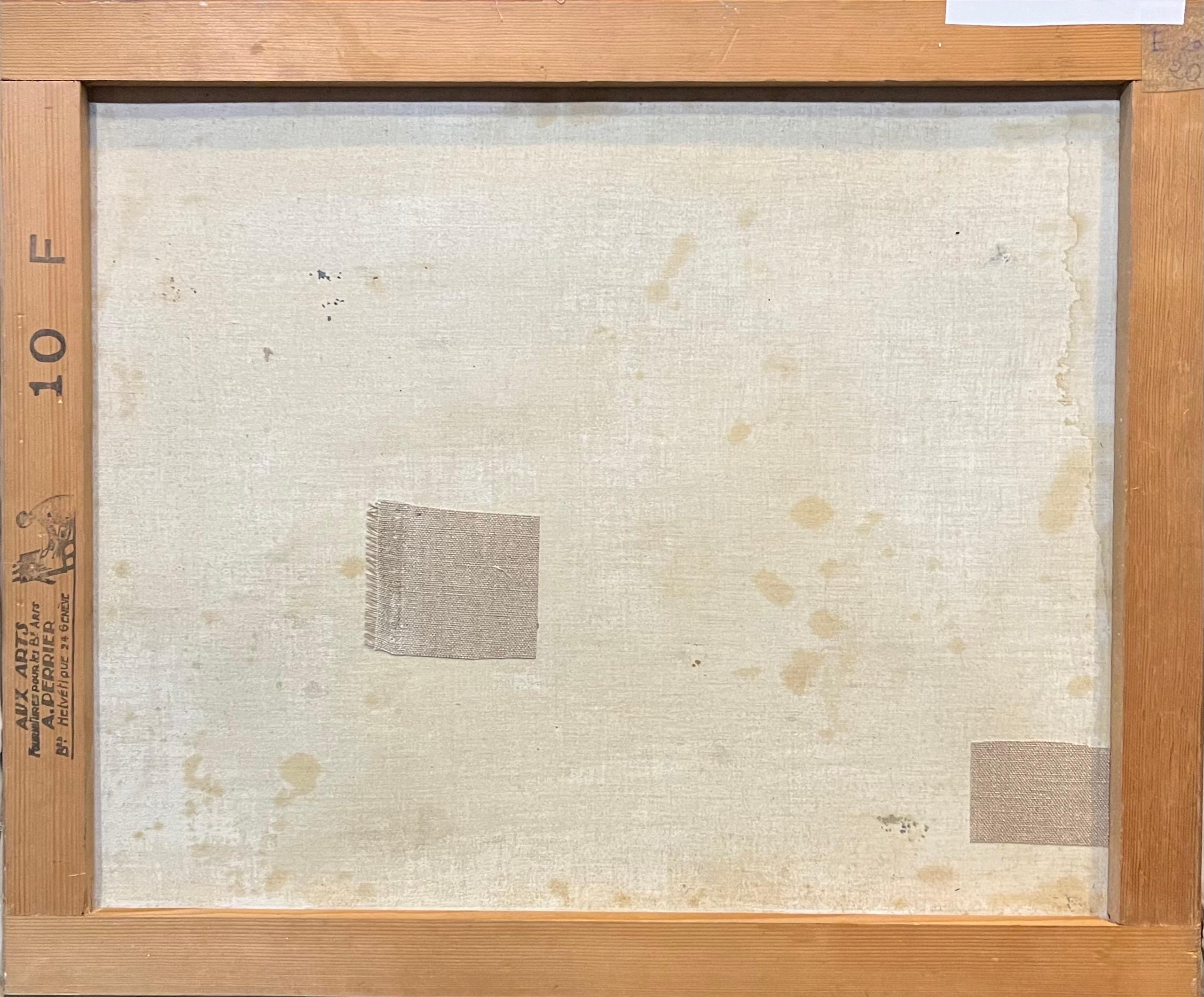 Villajoyosa, Spanien #2 von Alexandre de Spengler – Öl auf Leinwand 46x55 cm im Angebot 4