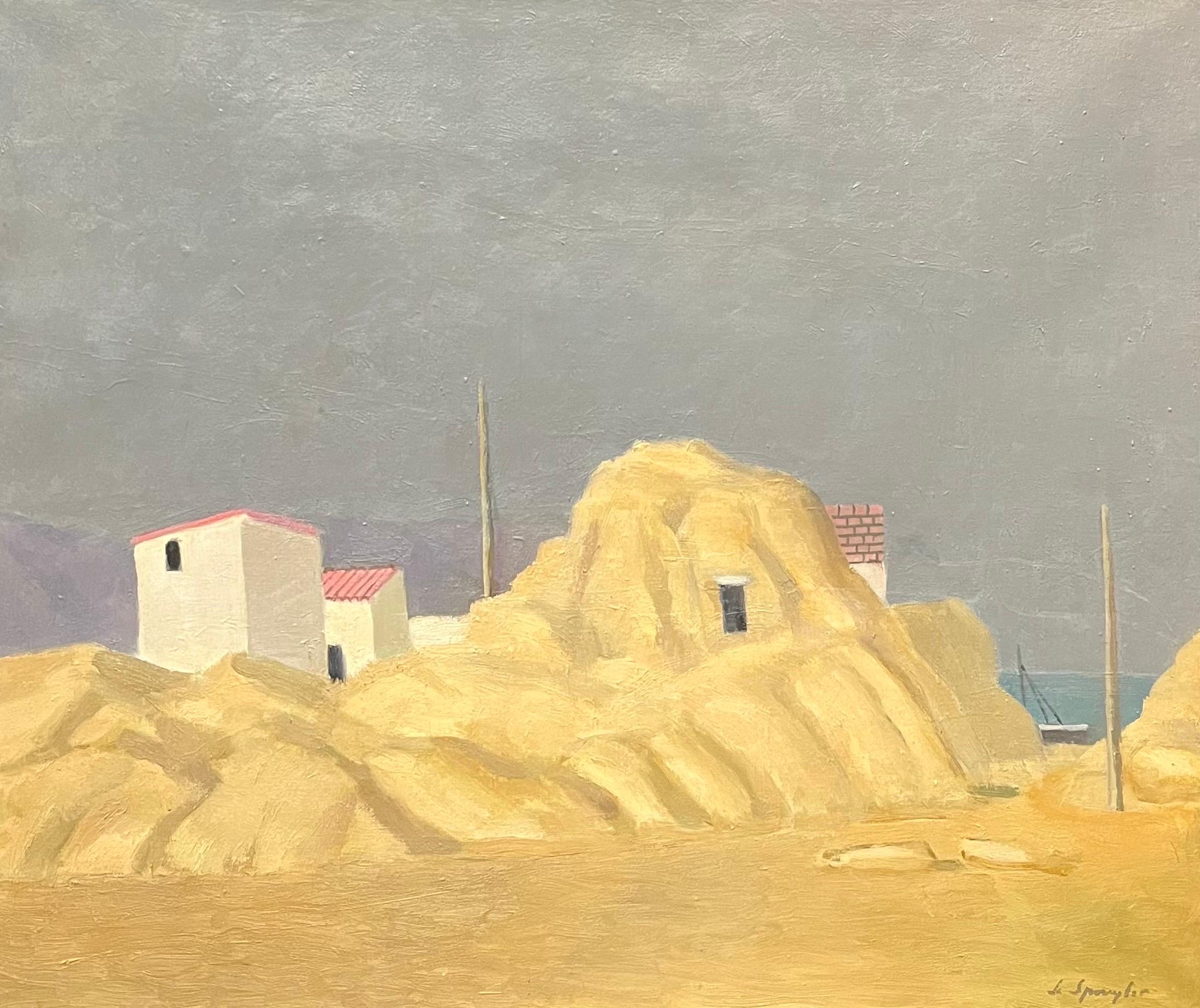 Alexandre De Spengler Landscape Painting – Villajoyosa, Spanien #2 von Alexandre de Spengler – Öl auf Leinwand 46x55 cm