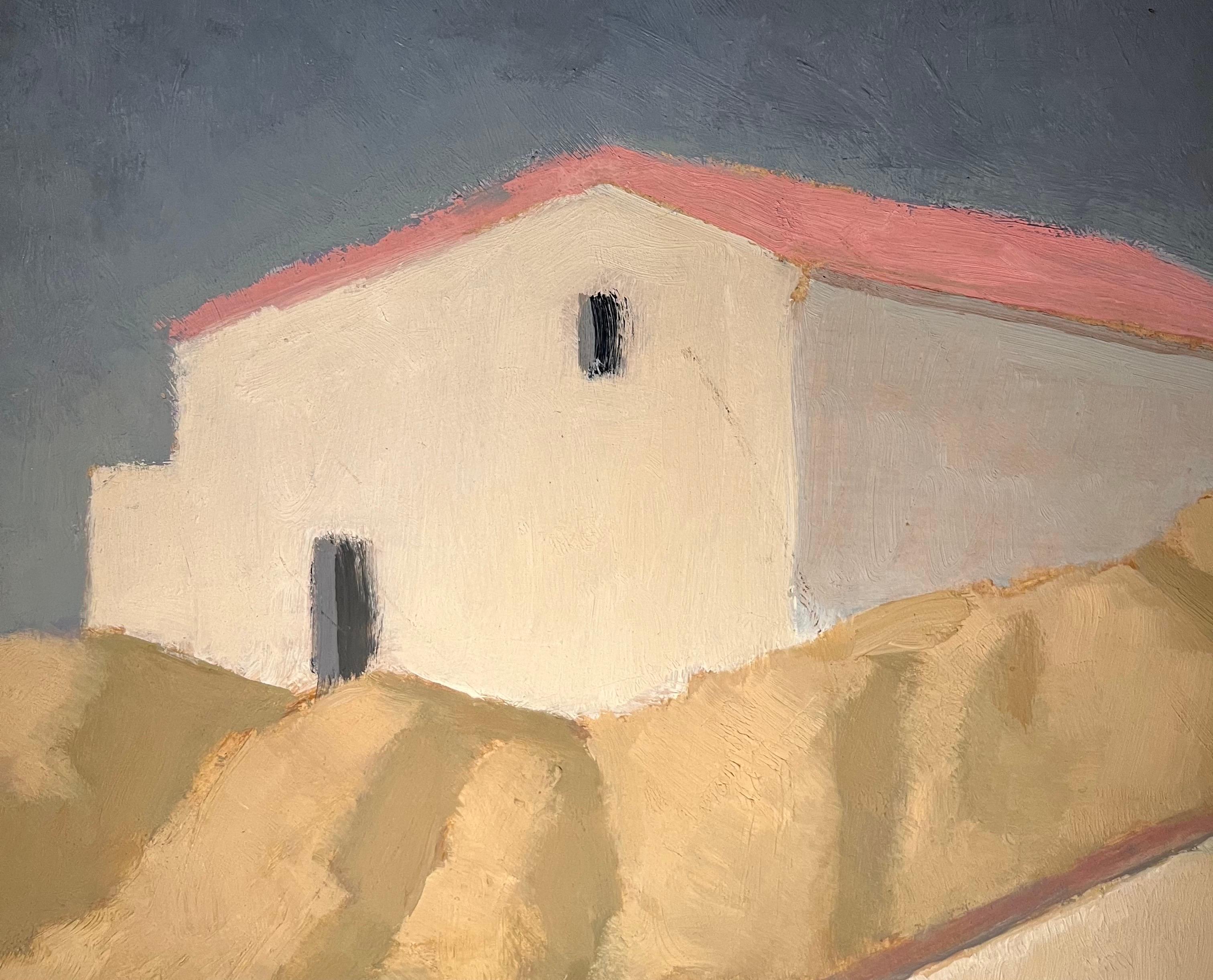 Villajoyosa, Spain by Alexandre de Spengler - Oil on Masonite 44x78 cm - Modern Painting by Alexandre De Spengler