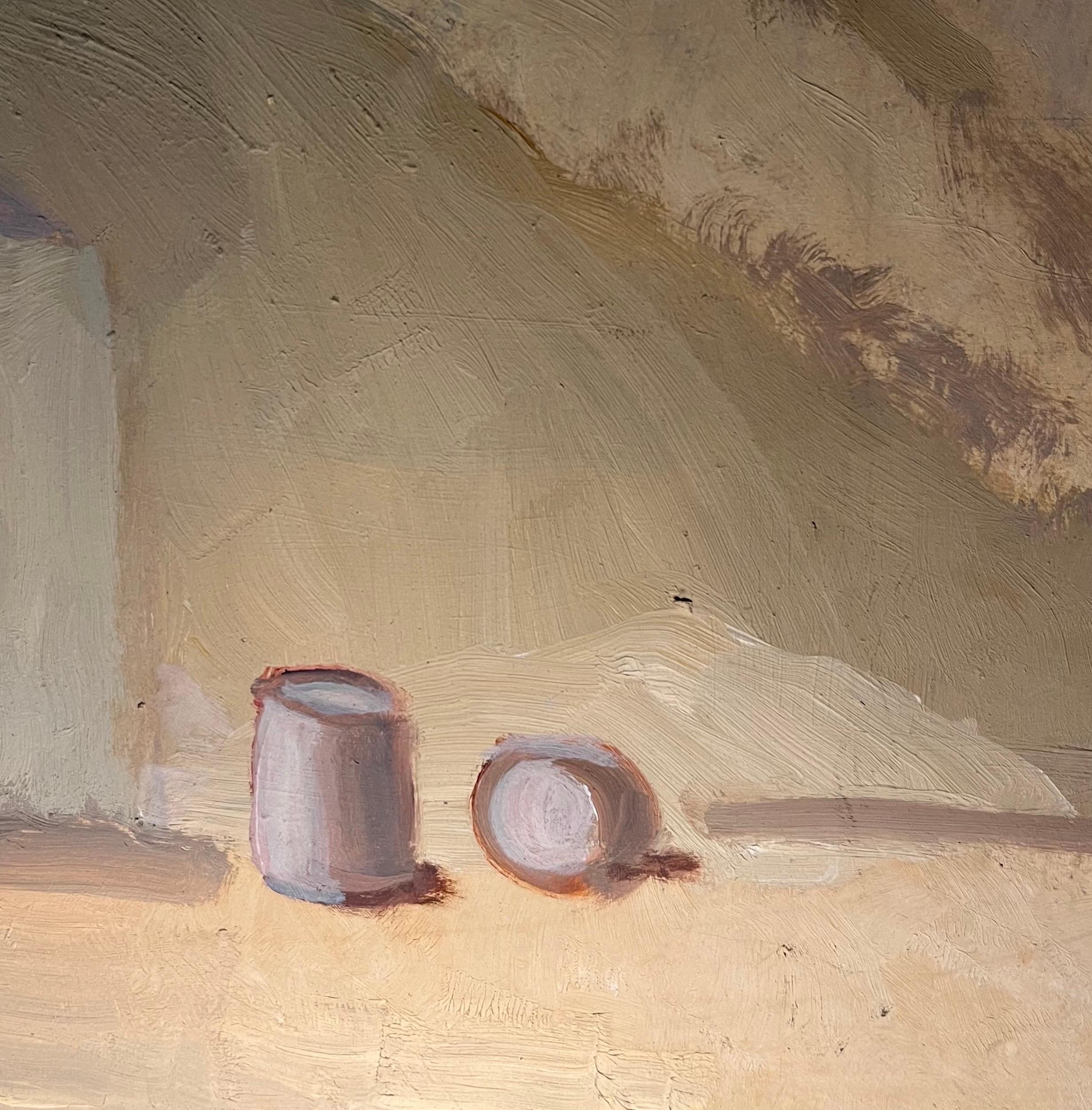 Villajoyosa, Spain by Alexandre de Spengler - Oil on Masonite 44x78 cm For Sale 2
