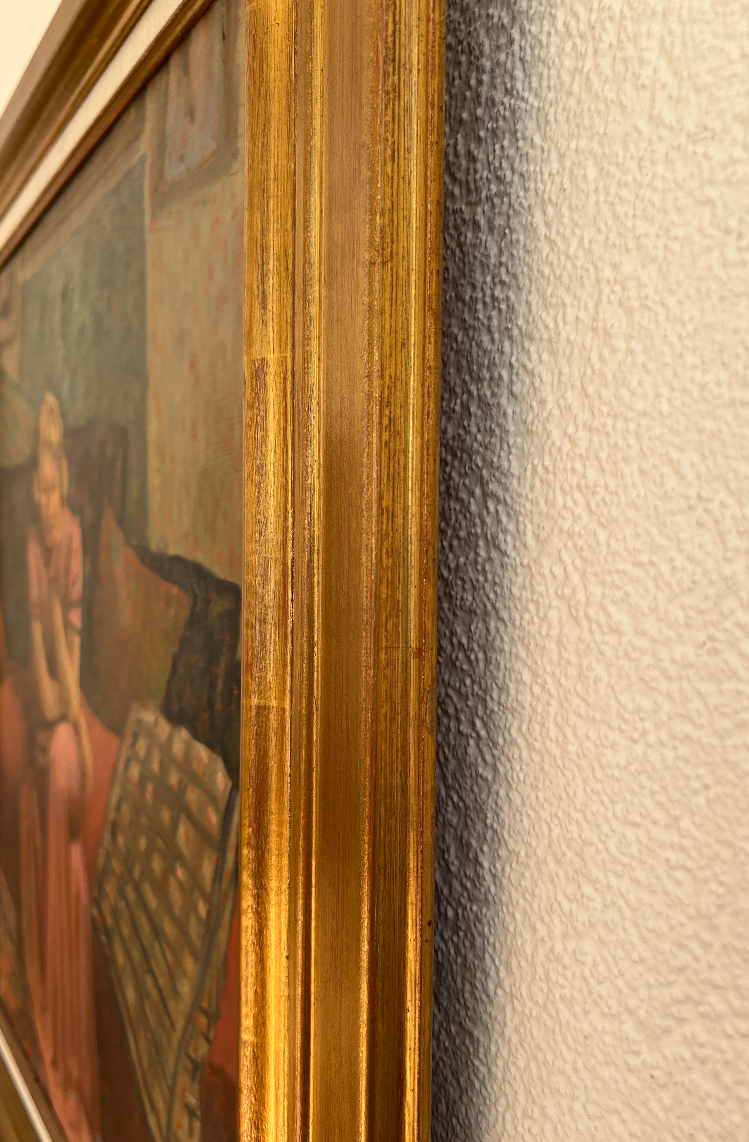 Giovane donna seduta nello studio di un artista 6