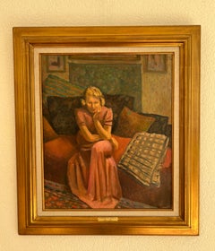 Junge Frau im Atelier eines Künstlers