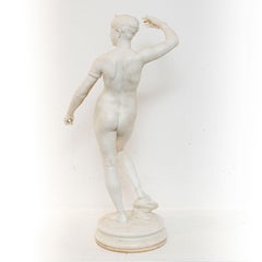 Alexandre Falguière, Diana the Huntress, Alabaster, Signed "Falguière"