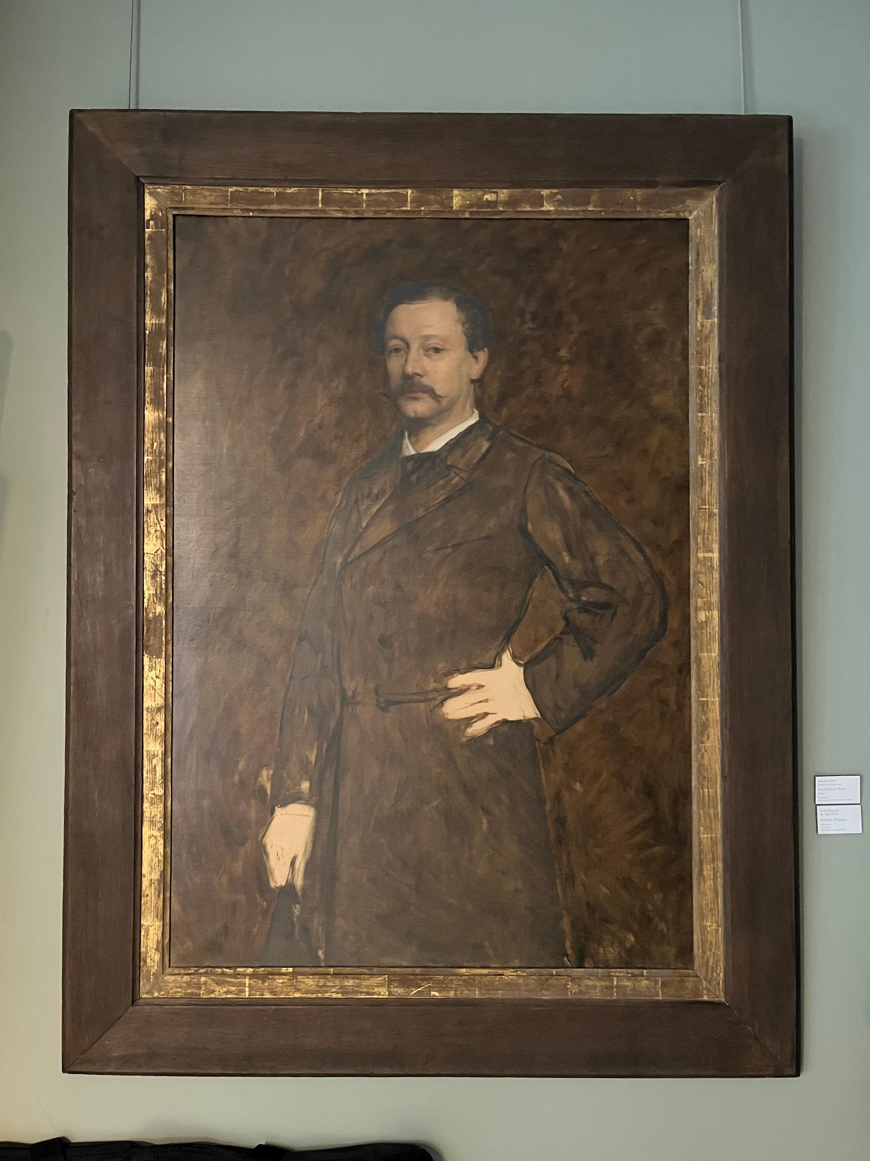 Portrait of man - Painting by Alexandre Falguière