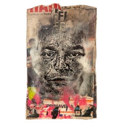 Alexandre Farto aka Vhils (nato nel 1987) - Tecnica mista su resina, 2014