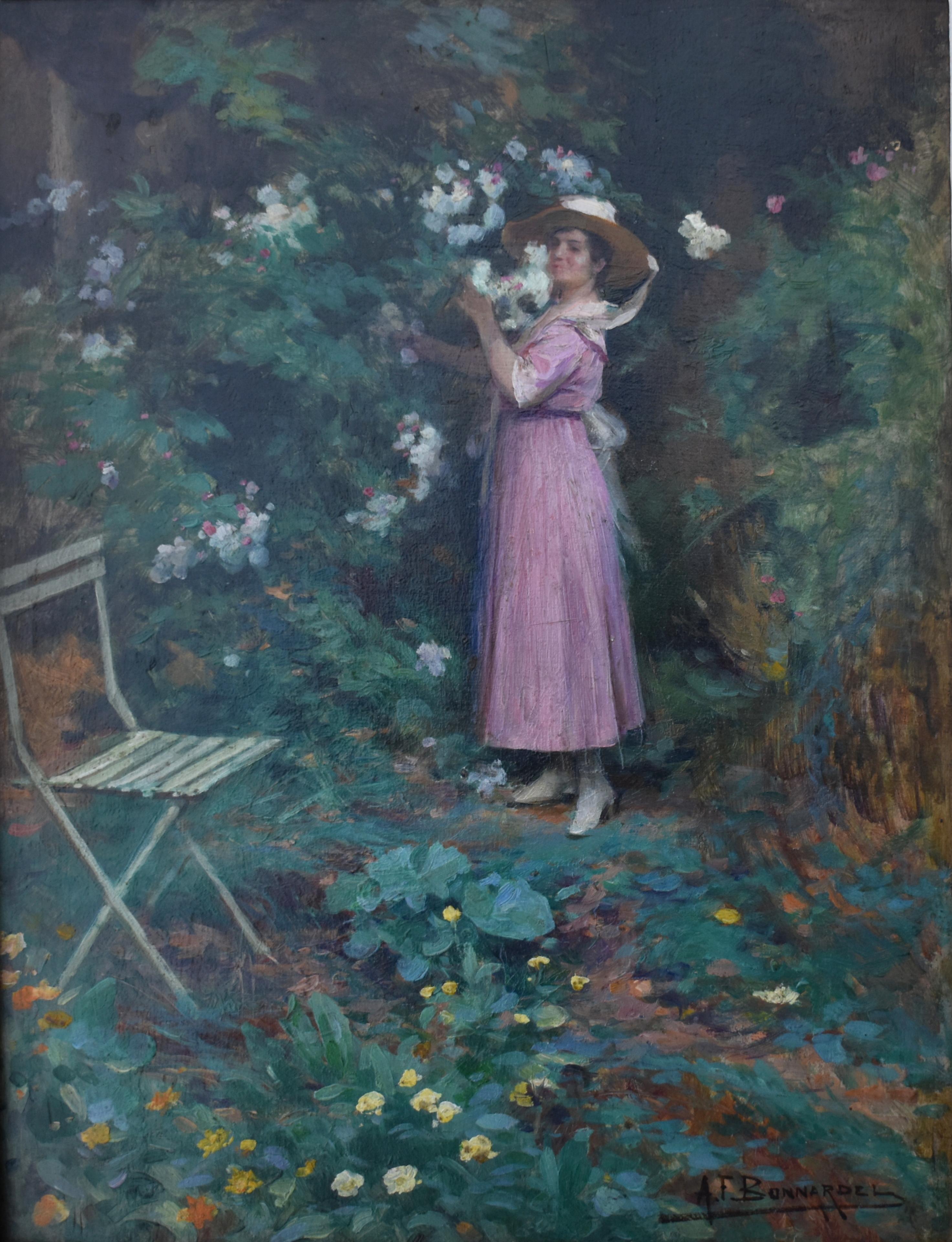 Pintura al óleo del periodo de la escuela francesa Belle Epoque c1900 - Painting de BONNARDEL François