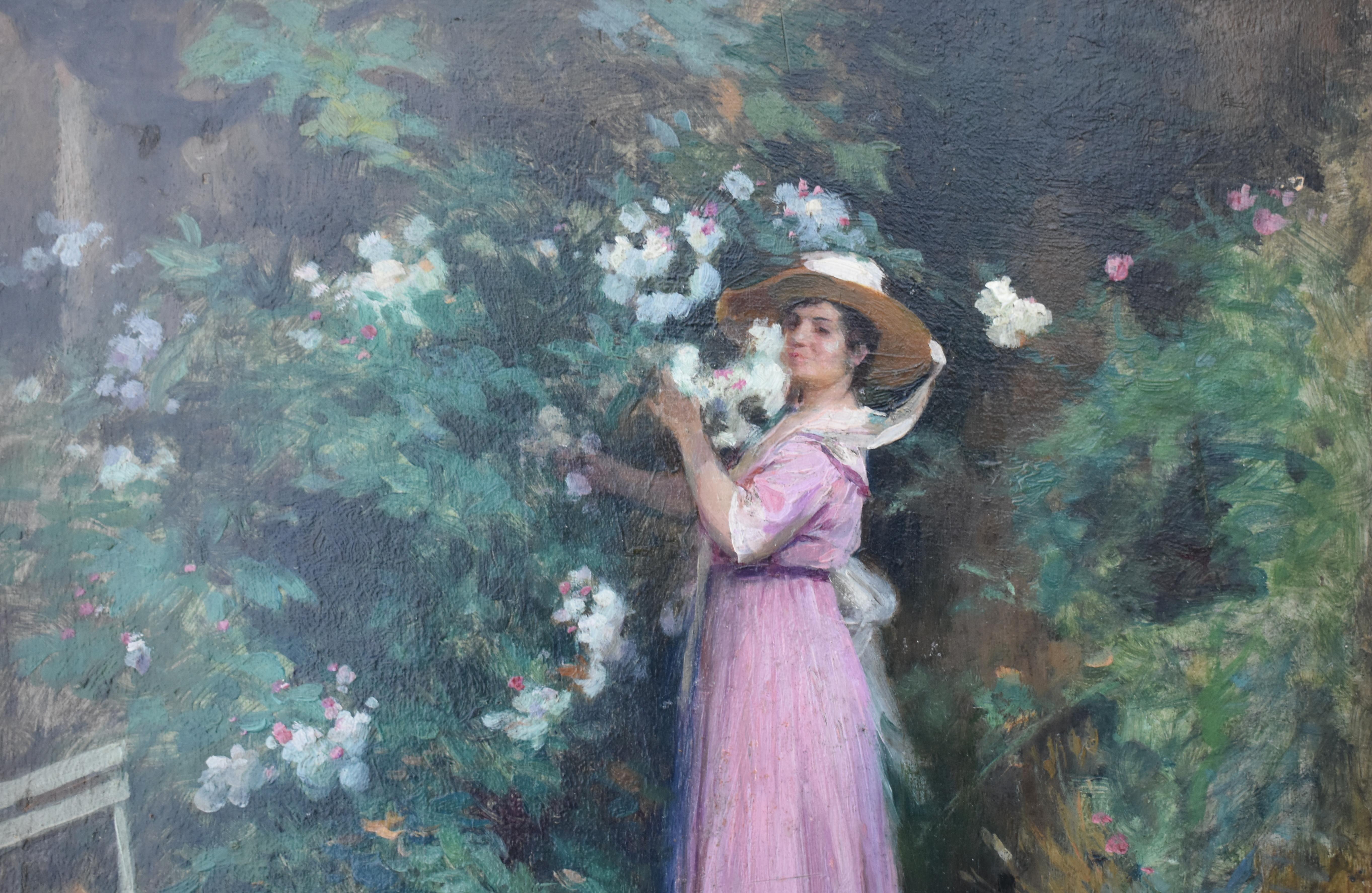 Pintura al óleo del periodo de la escuela francesa Belle Epoque c1900 - Painting Escuela francesa de BONNARDEL François