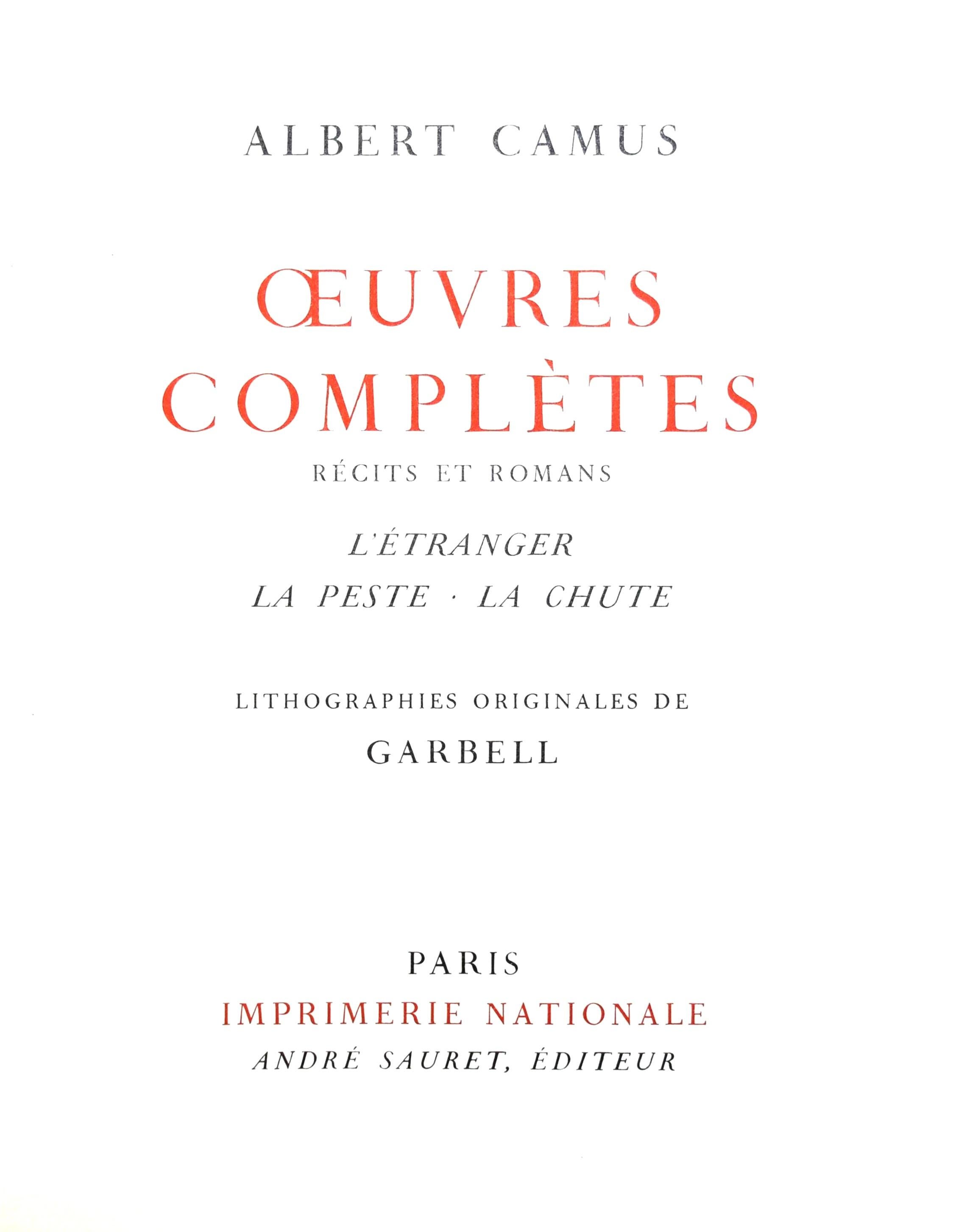 Alexandre Garbell, Untitled, from Albert Camus, oeuvres completes, 1962 For Sale 4