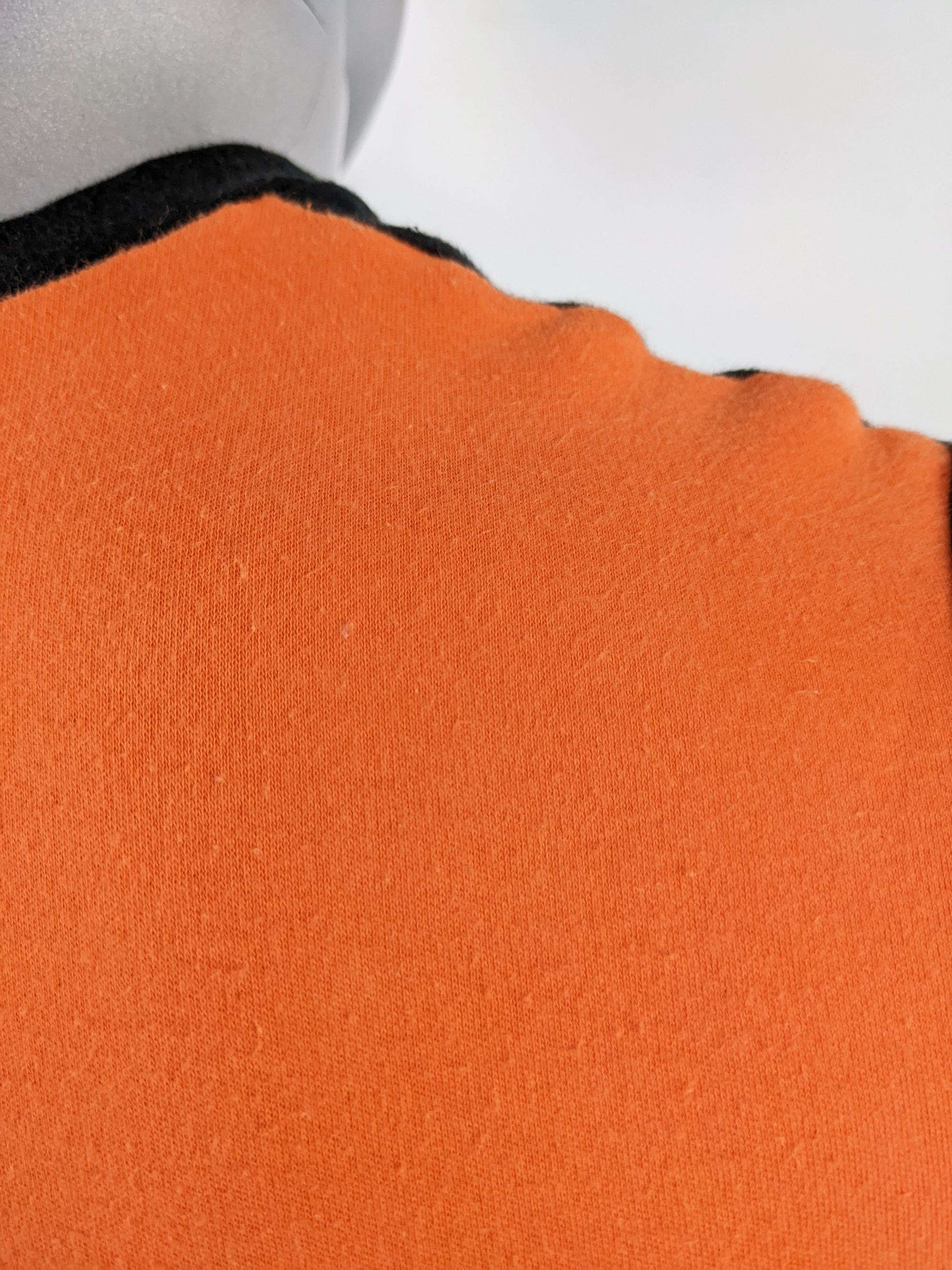 Alexandre Herchcovitch Mens Vintage Sleeveless Black & Orange T Shirt, 2000s 1