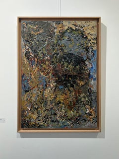 Abstract Painting on Canvas, 92x64.8 cm, Good Condition