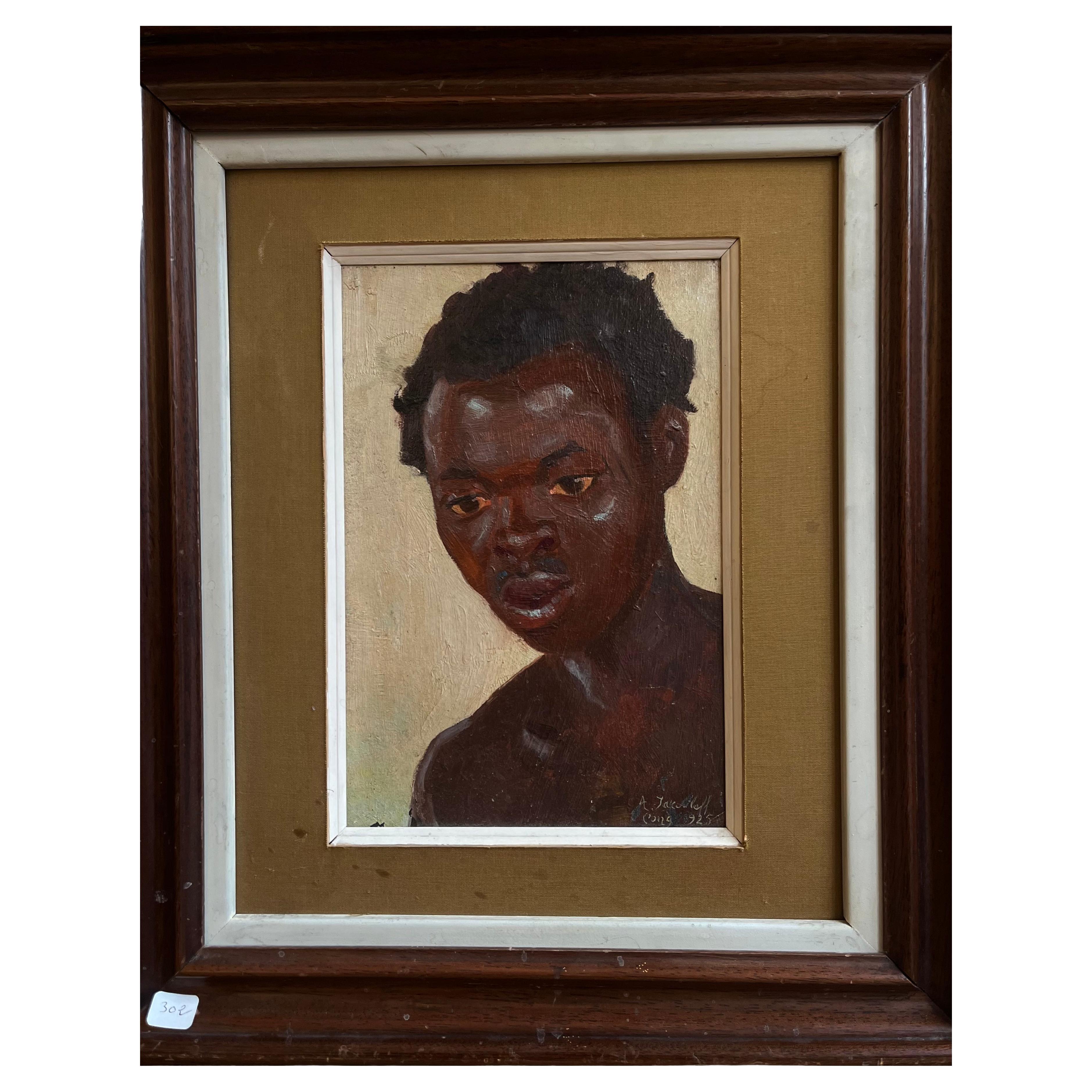 Alexandre Jacovleff (1887-1938), Retrato de un joven africano, 1925