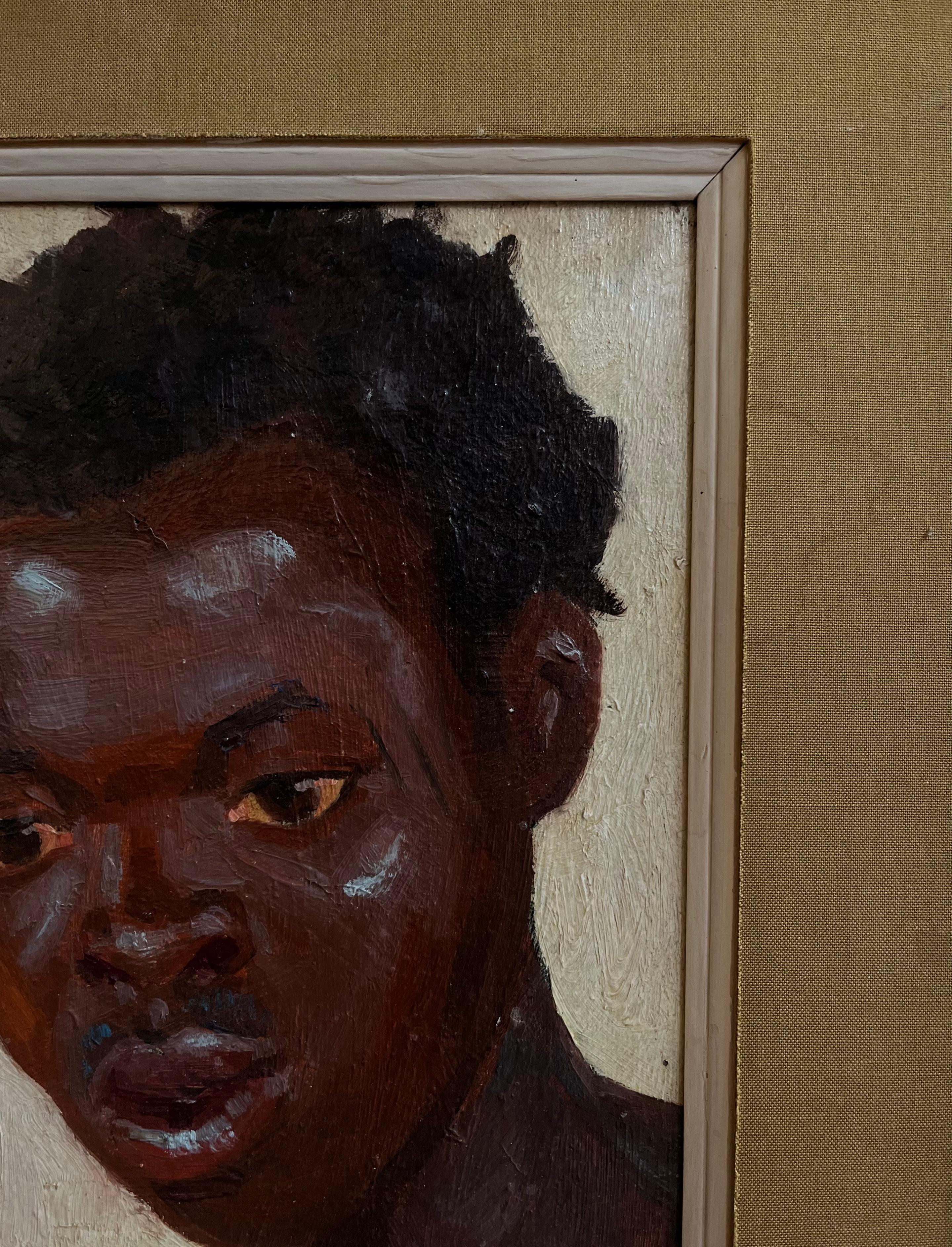 Alexandre JACOVLEFF (1887–1938), portrait of a young African man - Portrait Painting Marrone di Alexandre Jacovleff