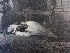 Alexandre Joseph Desenne "the First Loves of Henri iv" Engraving, 19th Century