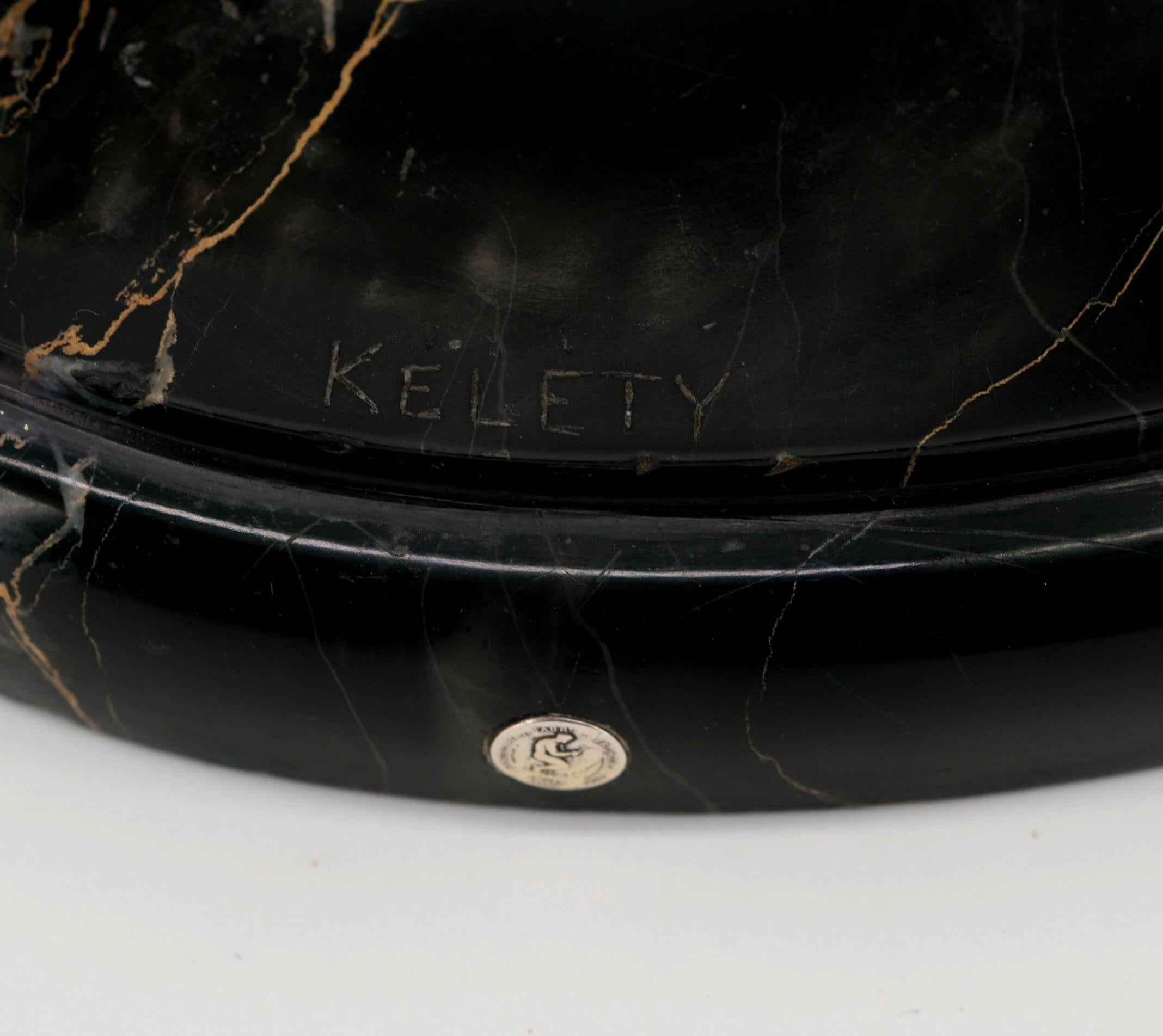 Alexandre KELETY Grande lampada francese Art Deco in bronzo argentato Scultura 1920 in vendita 6