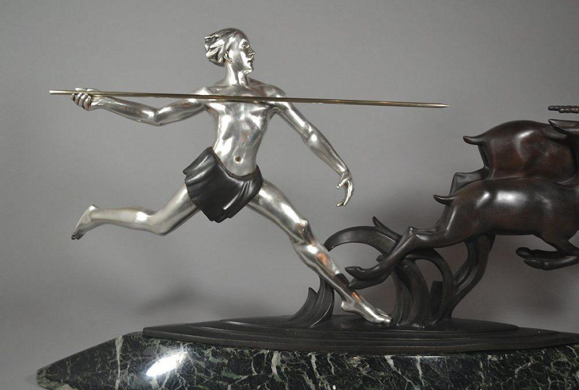 Mid-20th Century Alexandre Kelety, The Hunt, Impressive Bronze Figural Group