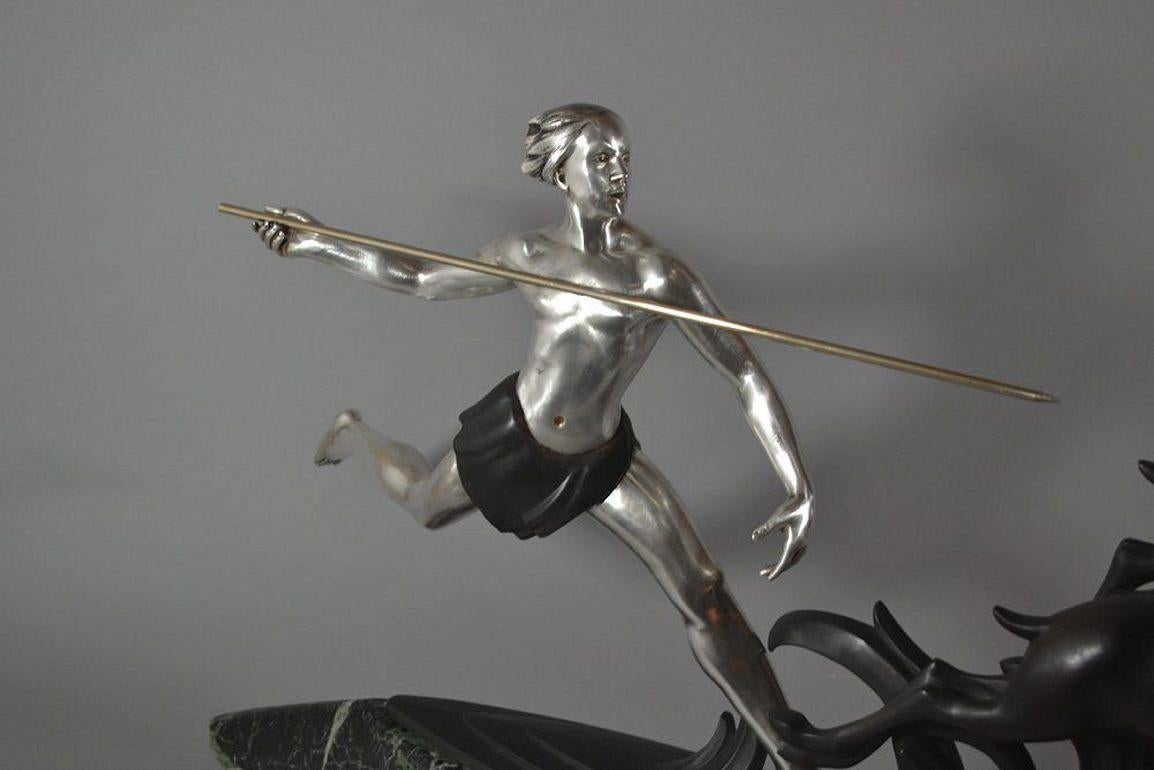 Alexandre Kelety, The Hunt, Impressive Bronze Figural Group 1