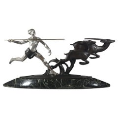 Alexandre Kelety, The Hunt, Impressive Bronze Figural Group