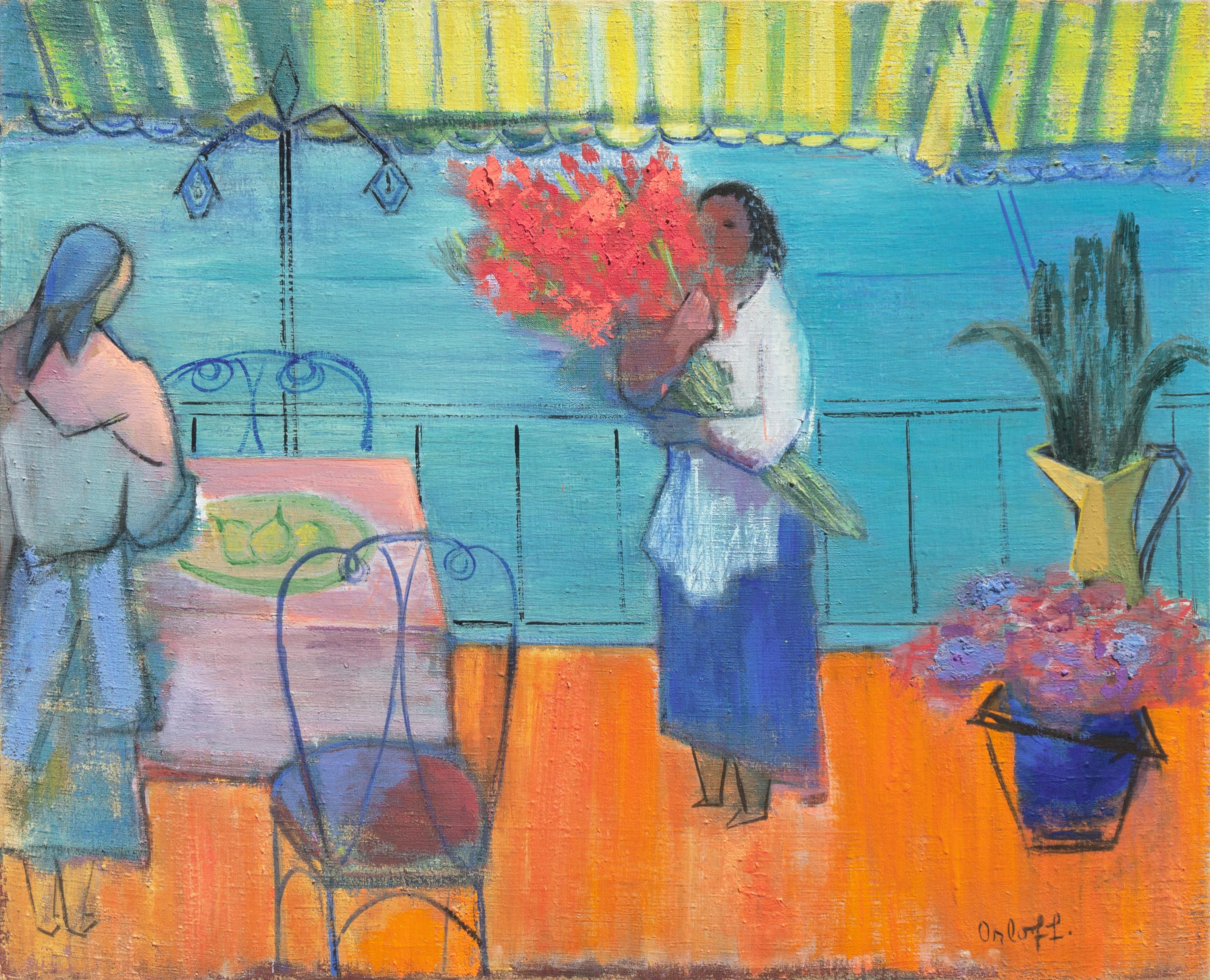 Alexandre Konstantinovich Orloff Figurative Painting - 'Gladioli in the Côte d'Azur', Paris, Salon des Indépendants, St. Petersburg