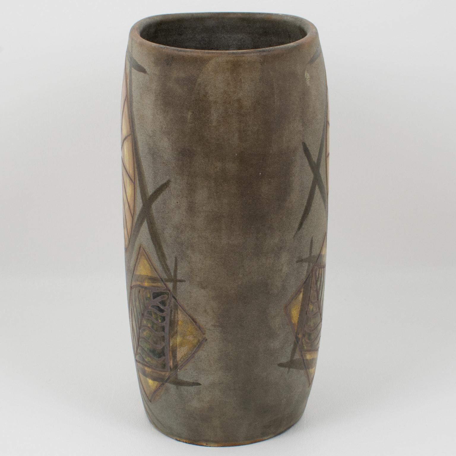 Mid-Century Modern Alexandre Kostanda Important Mid-Century Ceramic Vase, France