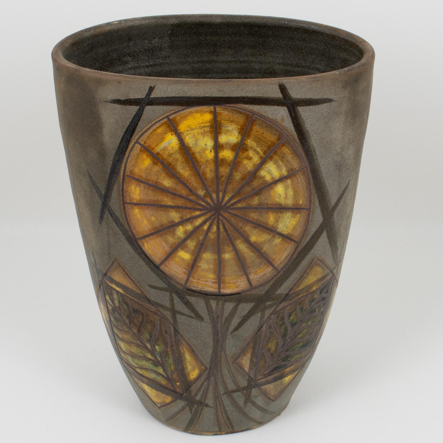 Mid-20th Century Alexandre Kostanda Important Mid-Century Ceramic Vase, France