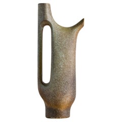 Alexandre Kostanda, Sculptural Glazed Ceramic Pitcher, Vallauris, France, 1940s
