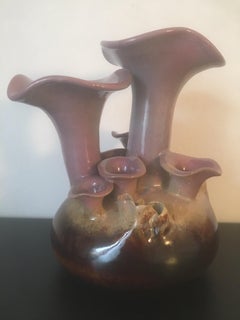 Vase en céramique signé Alexandre Kostanda, Vallauris AM 1960s
